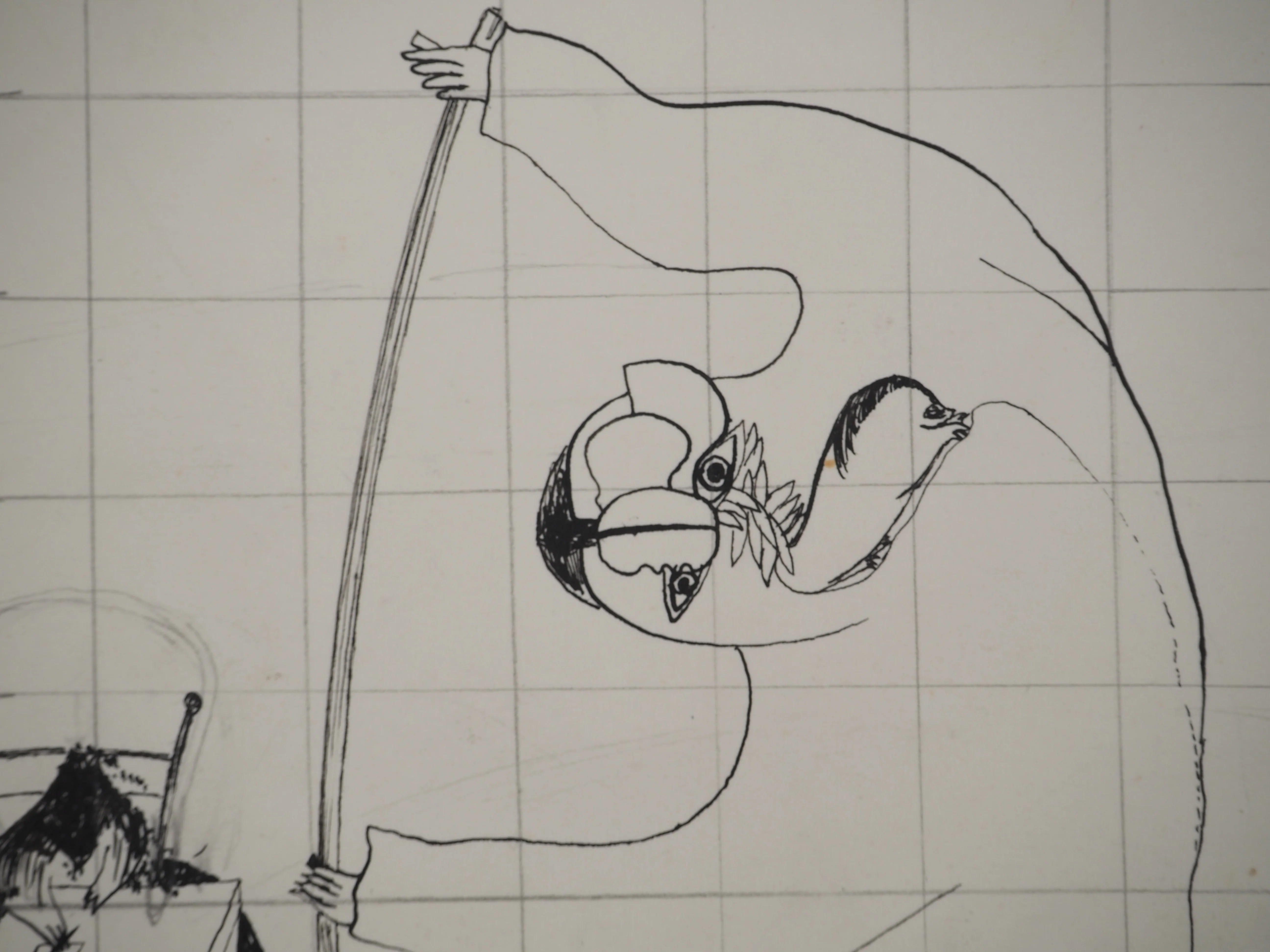 Jean-Claude SILBERMANN : Enseignes sournoises, La faucheuse et les animaux, Dessin original signé - Image 4