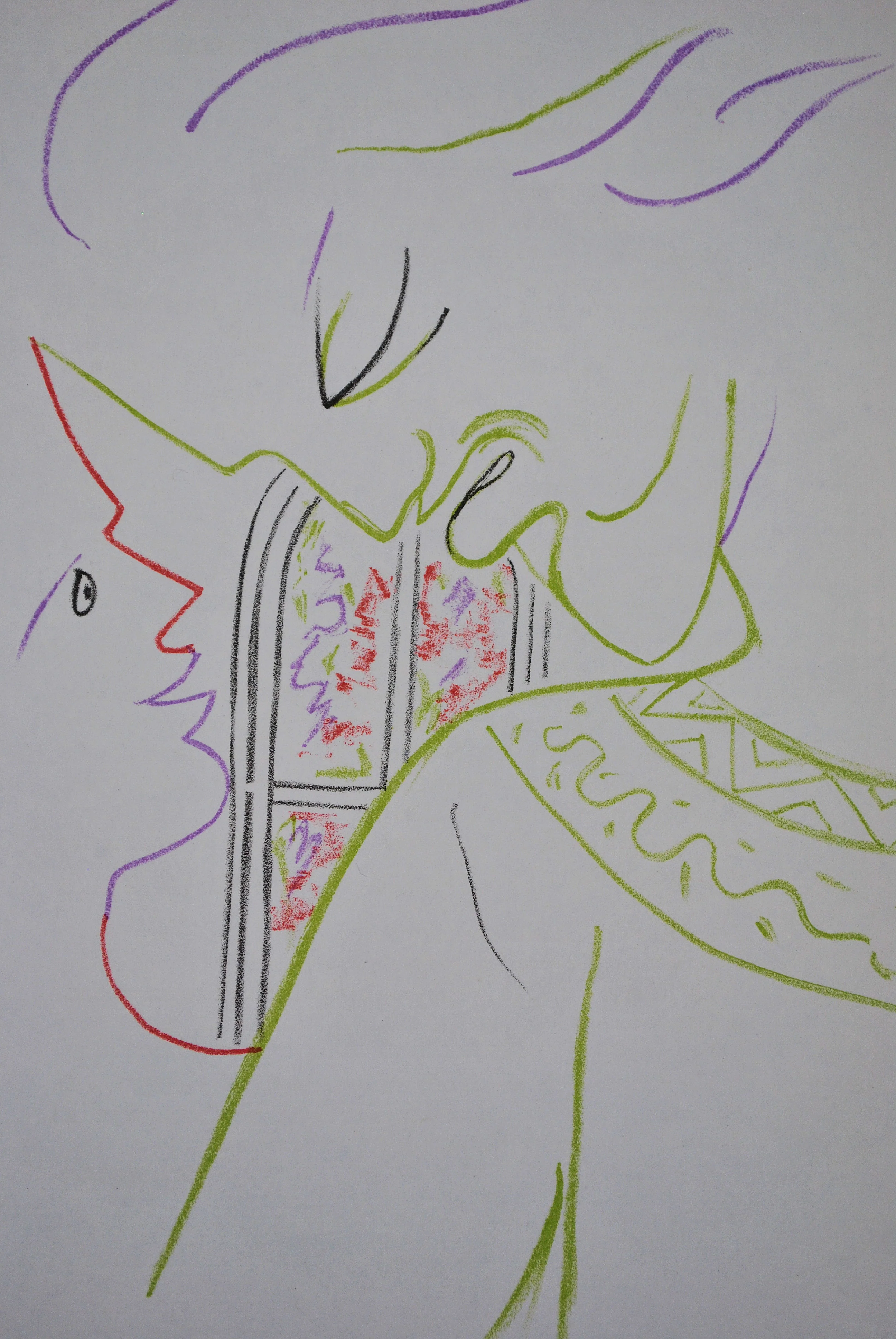 Jean COCTEAU : Colère du père, Lithographie originale - Image 2