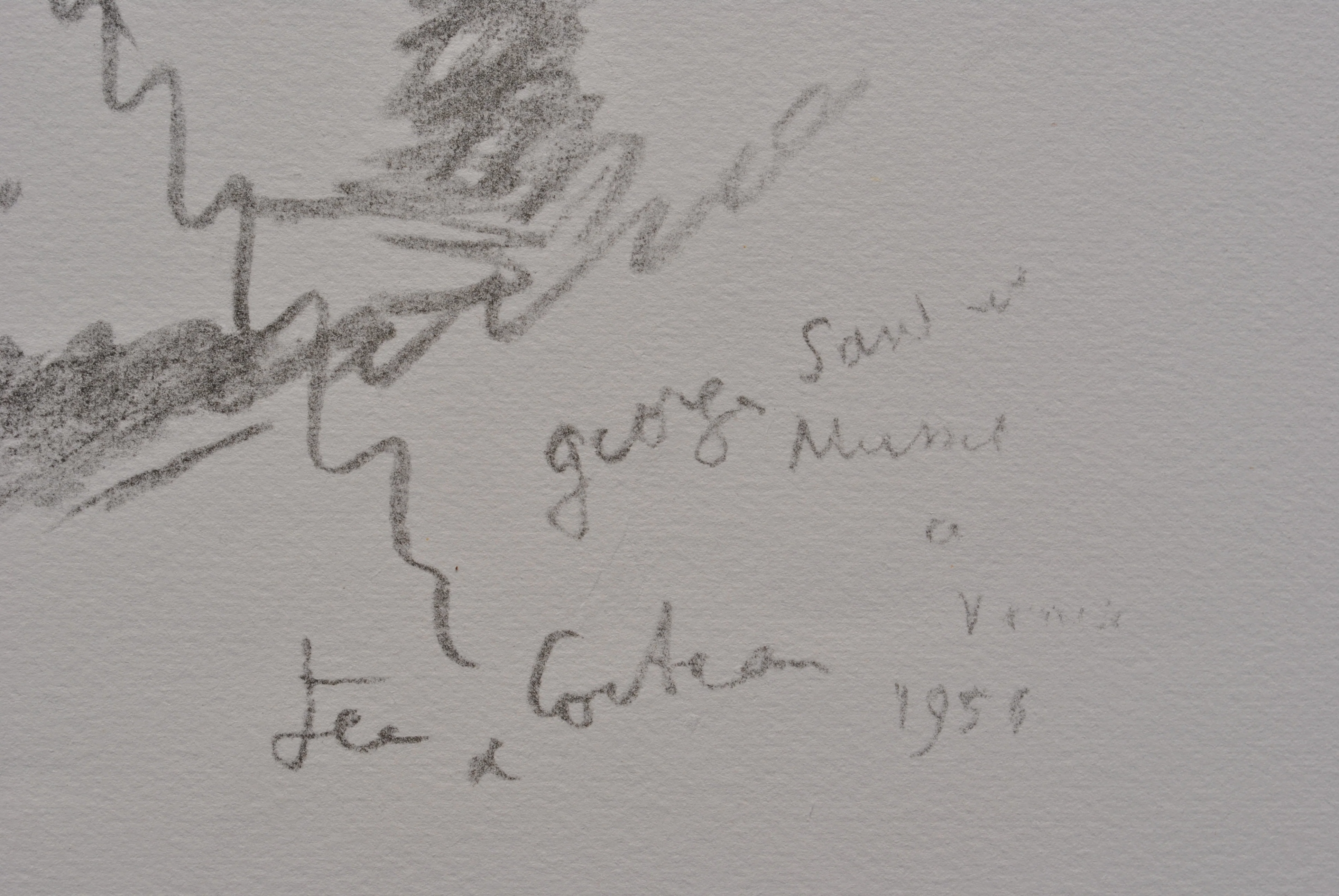 Jean COCTEAU : Couple à Venise, Lithographie originale signée - Image 4