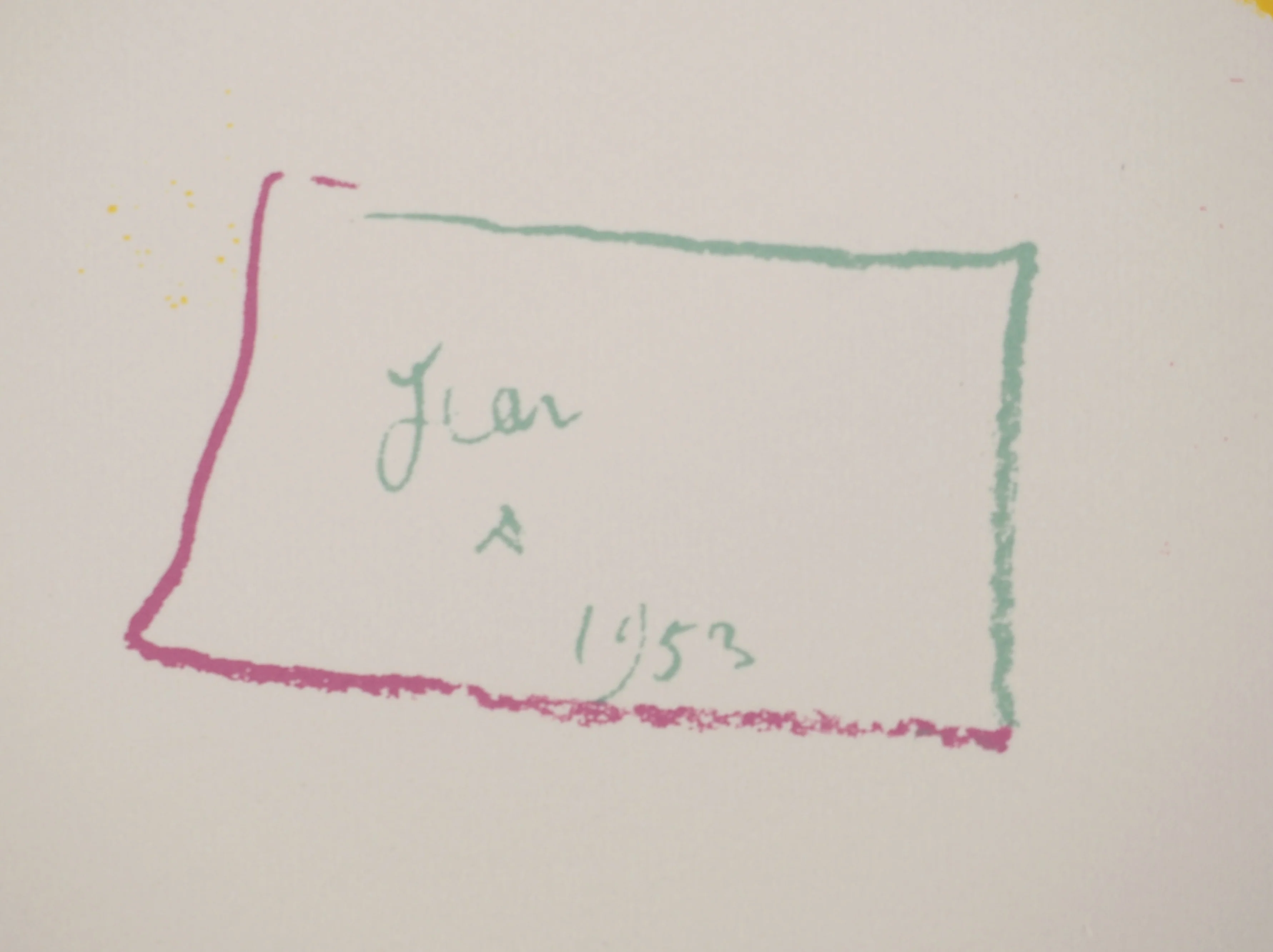 Jean COCTEAU : Lettre de Barcelone, Lithographie originale signée - Image 2