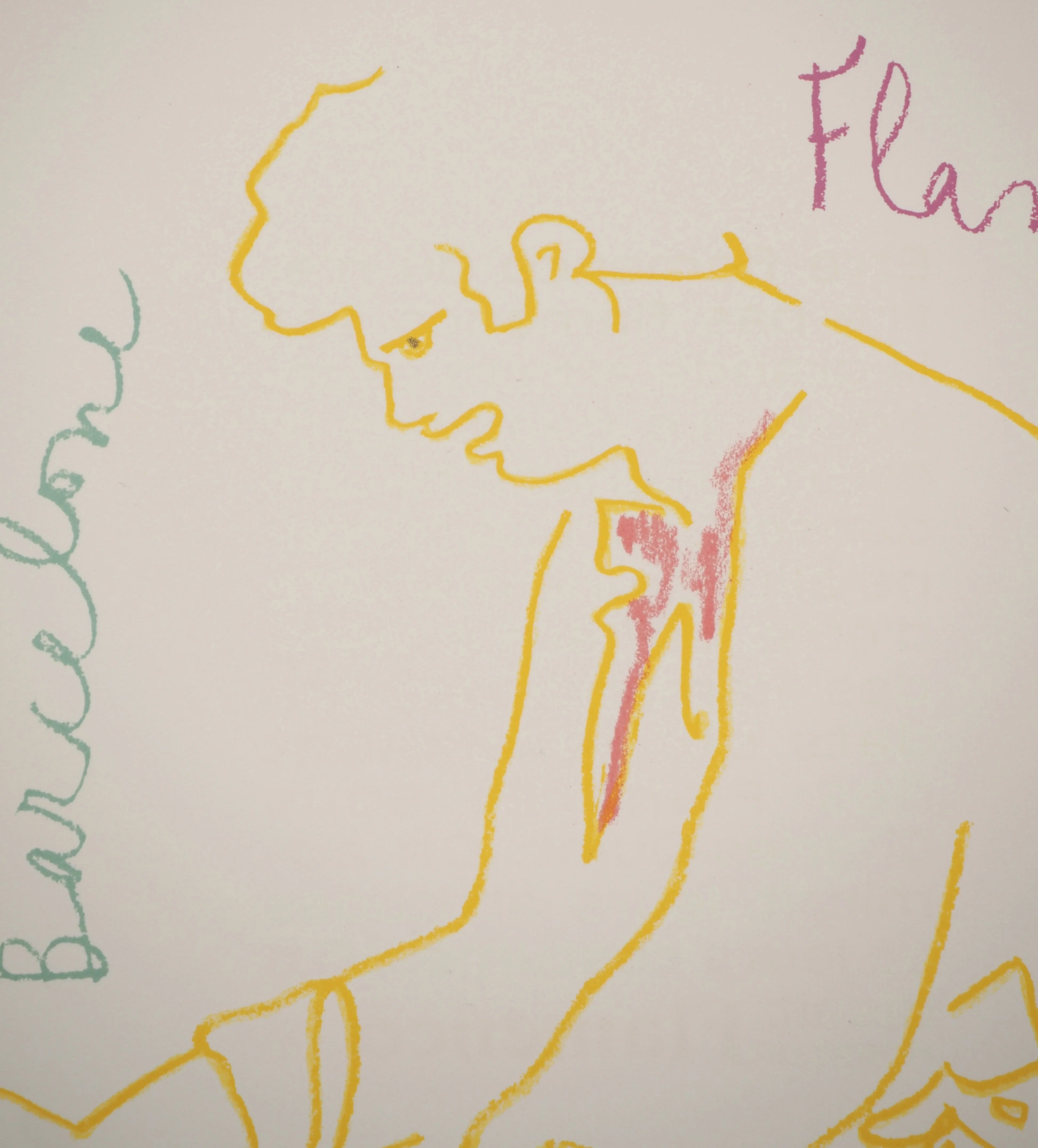 Jean COCTEAU : Lettre de Barcelone, Lithographie originale signée - Image 4