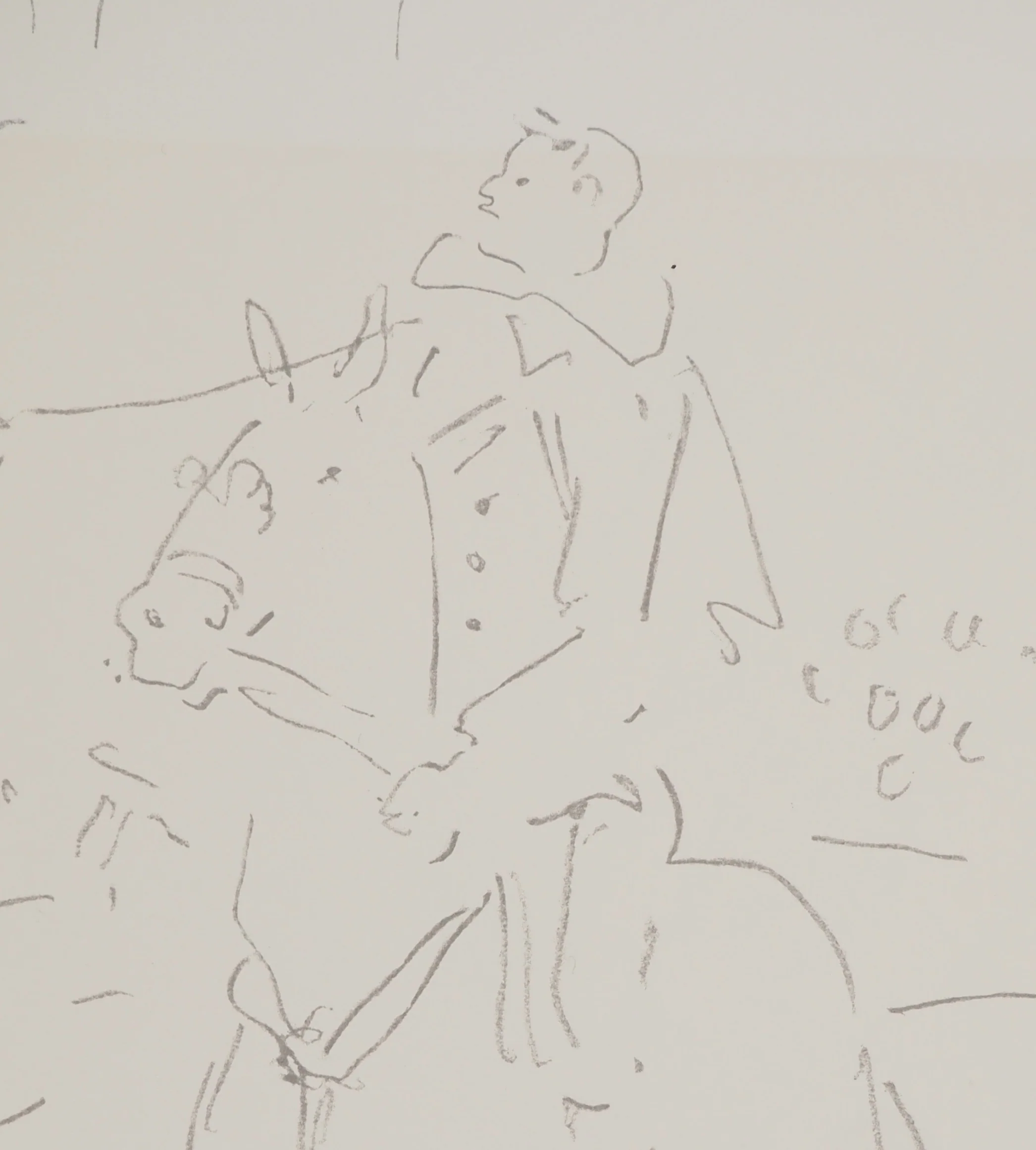 Jean COCTEAU : Le cavalier dans l'arène, Lithographie originale signée - Image 4