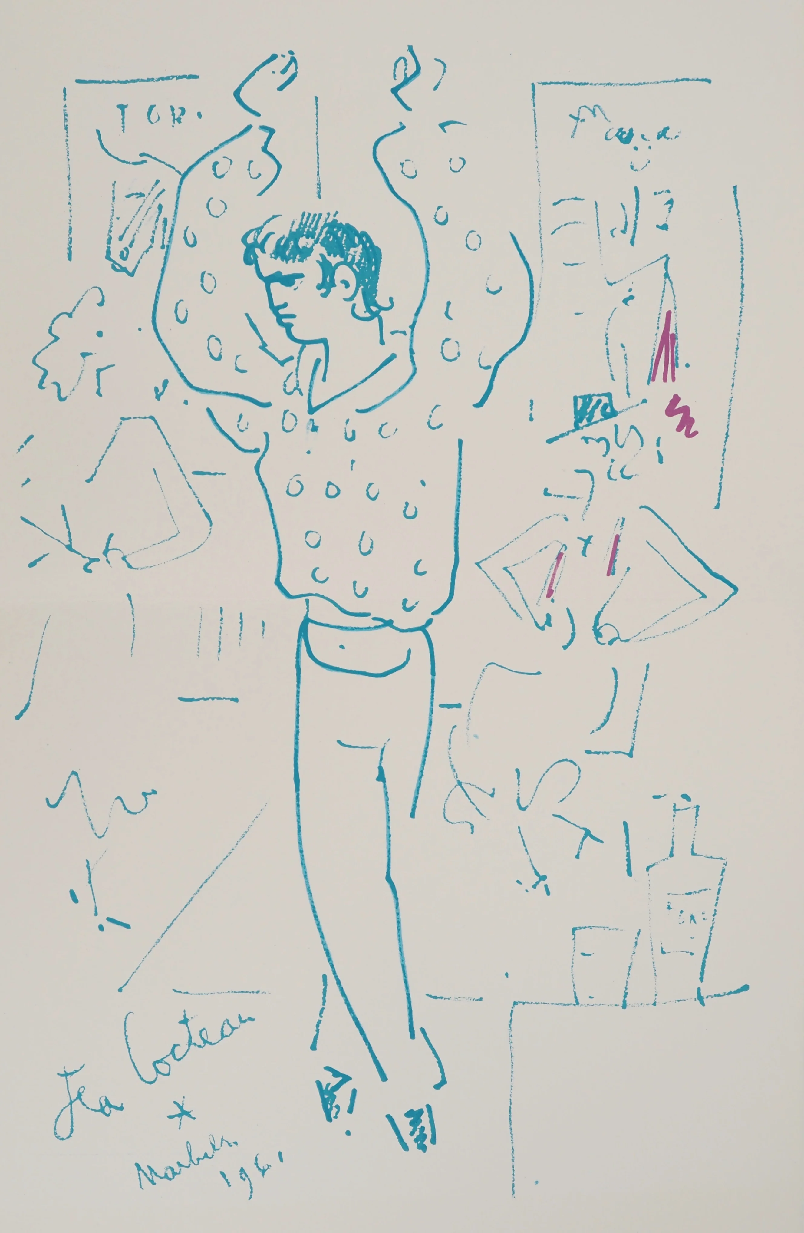 Jean COCTEAU : Le danseur de flamenco, Lithographie originale signée - Image 3