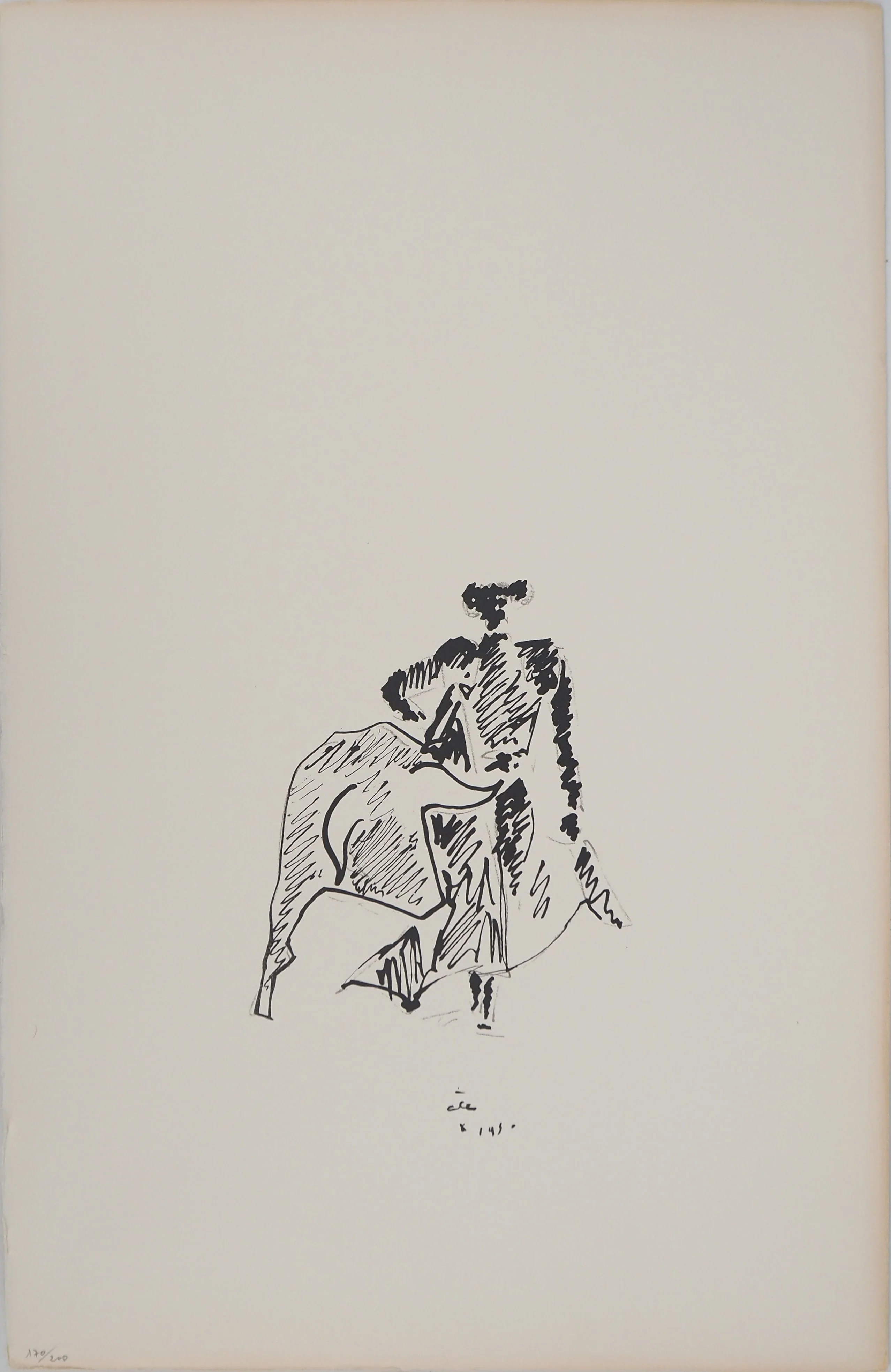 Jean COCTEAU : Le face à face, Lithographie originale signée - Image 3