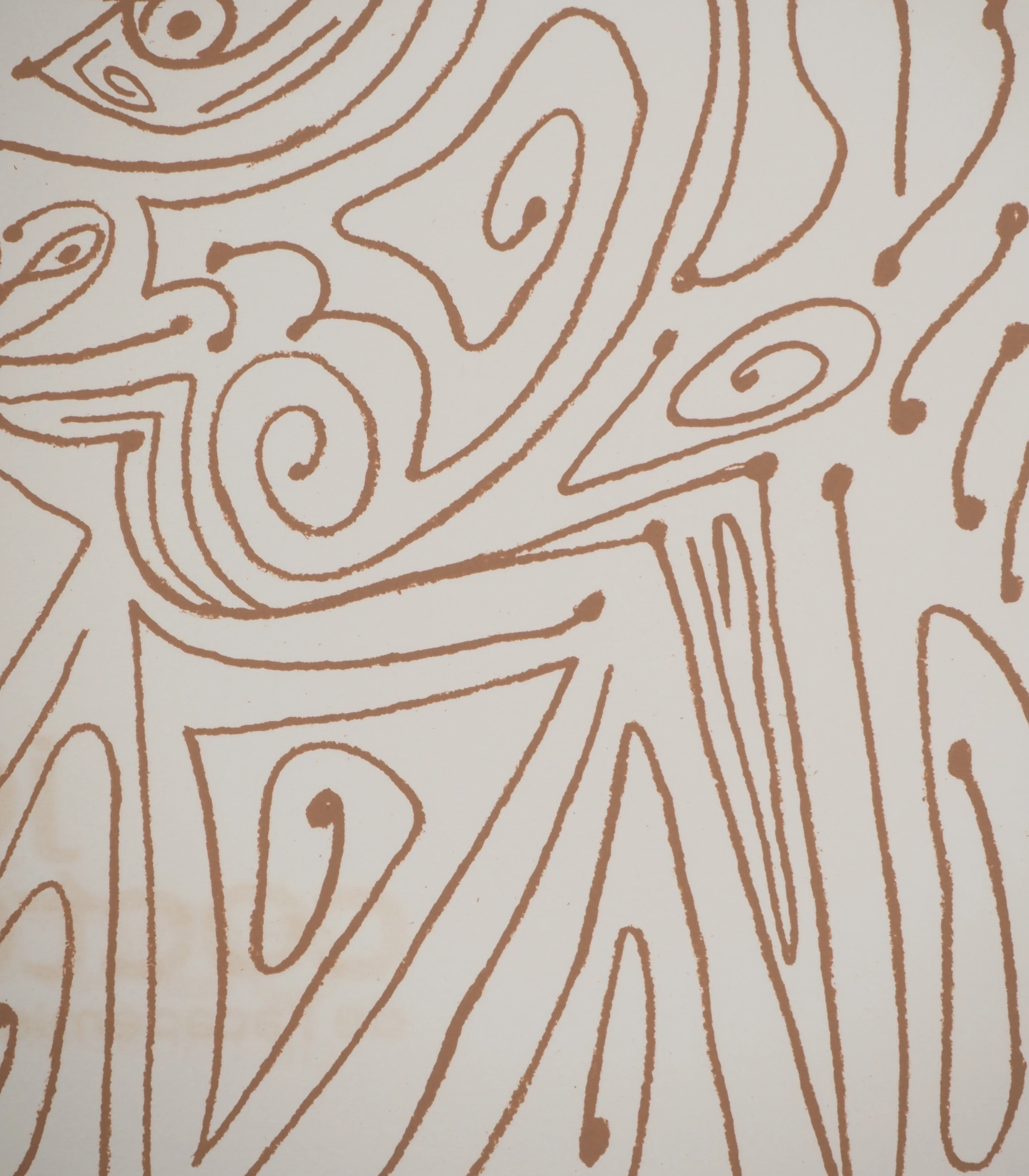 Jean COCTEAU : Vibrations, Homme pensif, Lithographie originale - Image 4