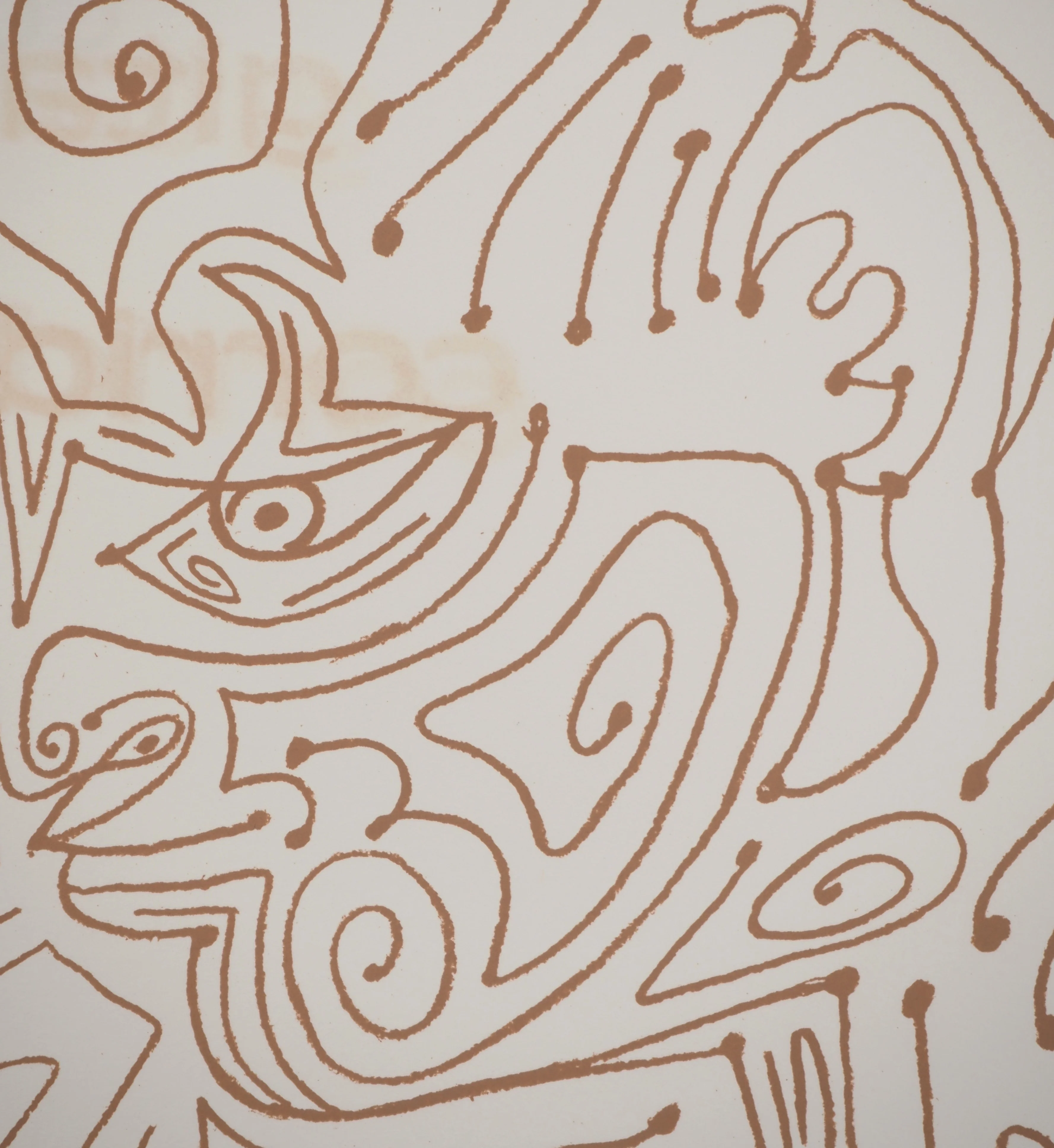 Jean COCTEAU : Vibrations, Homme pensif, Lithographie originale - Image 5