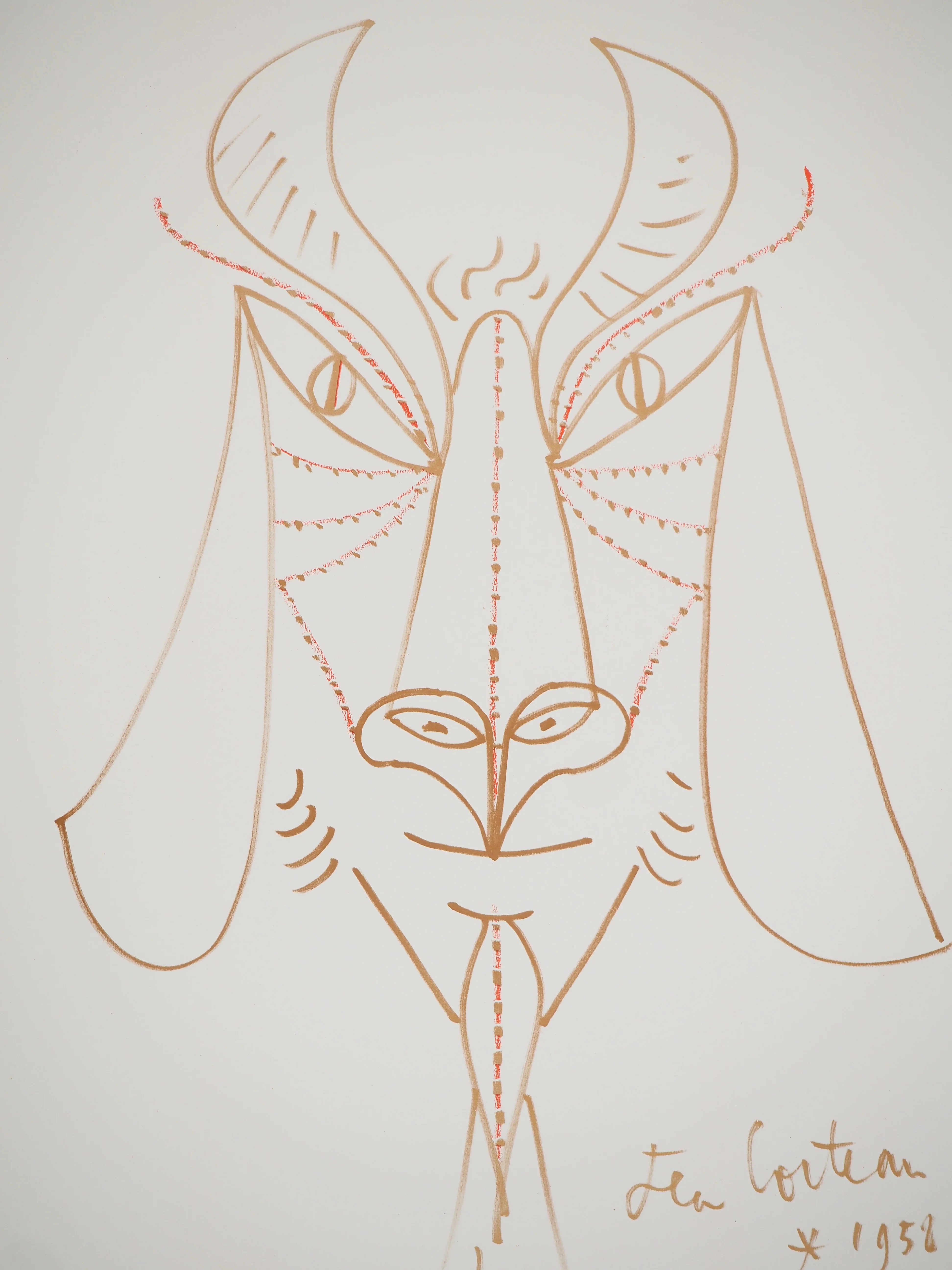 Jean COCTEAU : Visage de Faune, Affiche originale d'époque - Image 3