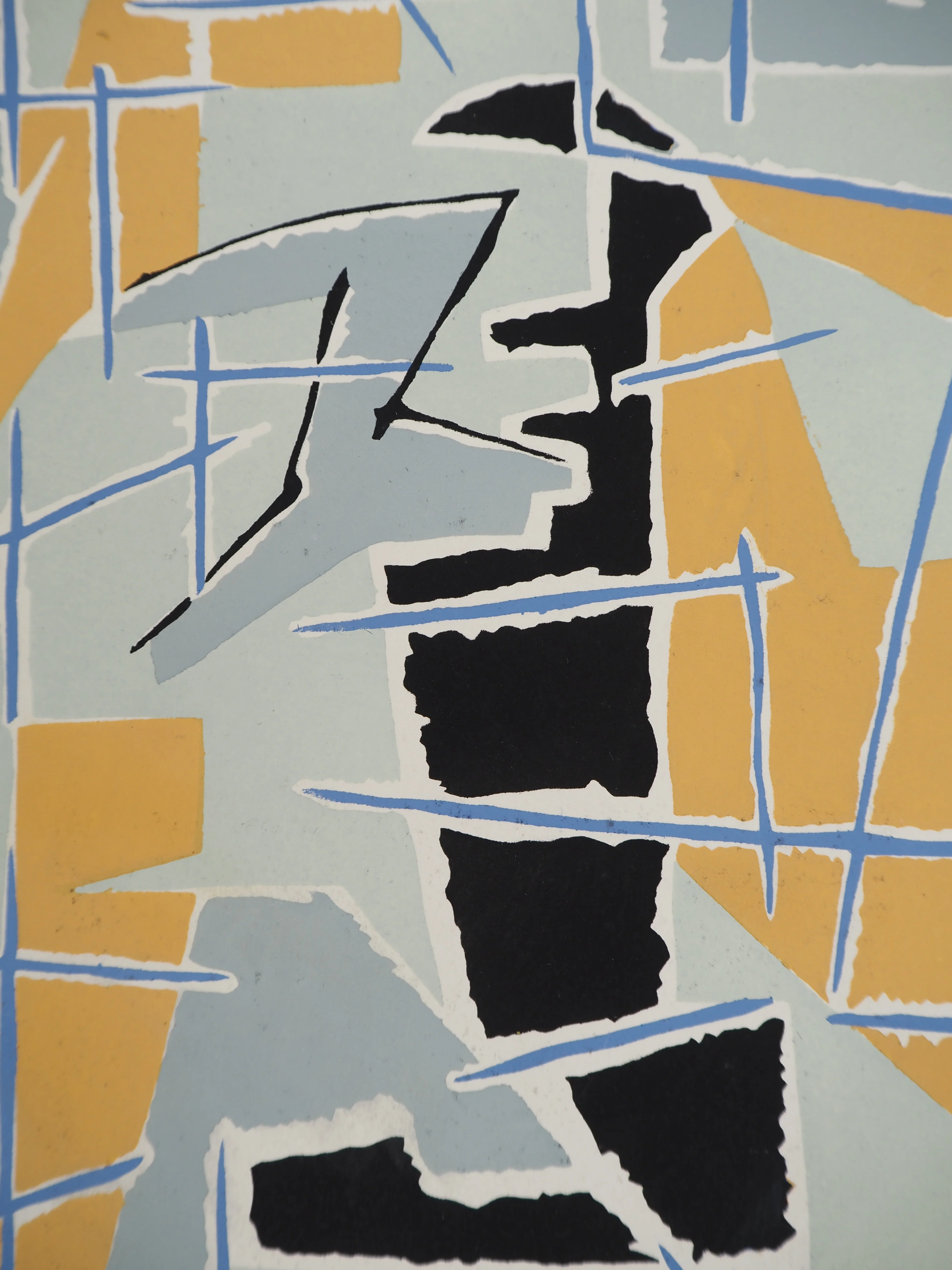 Jean DEYROLLE : Faille, Sujet abstrait, Lithographie et pochoir - Image 3