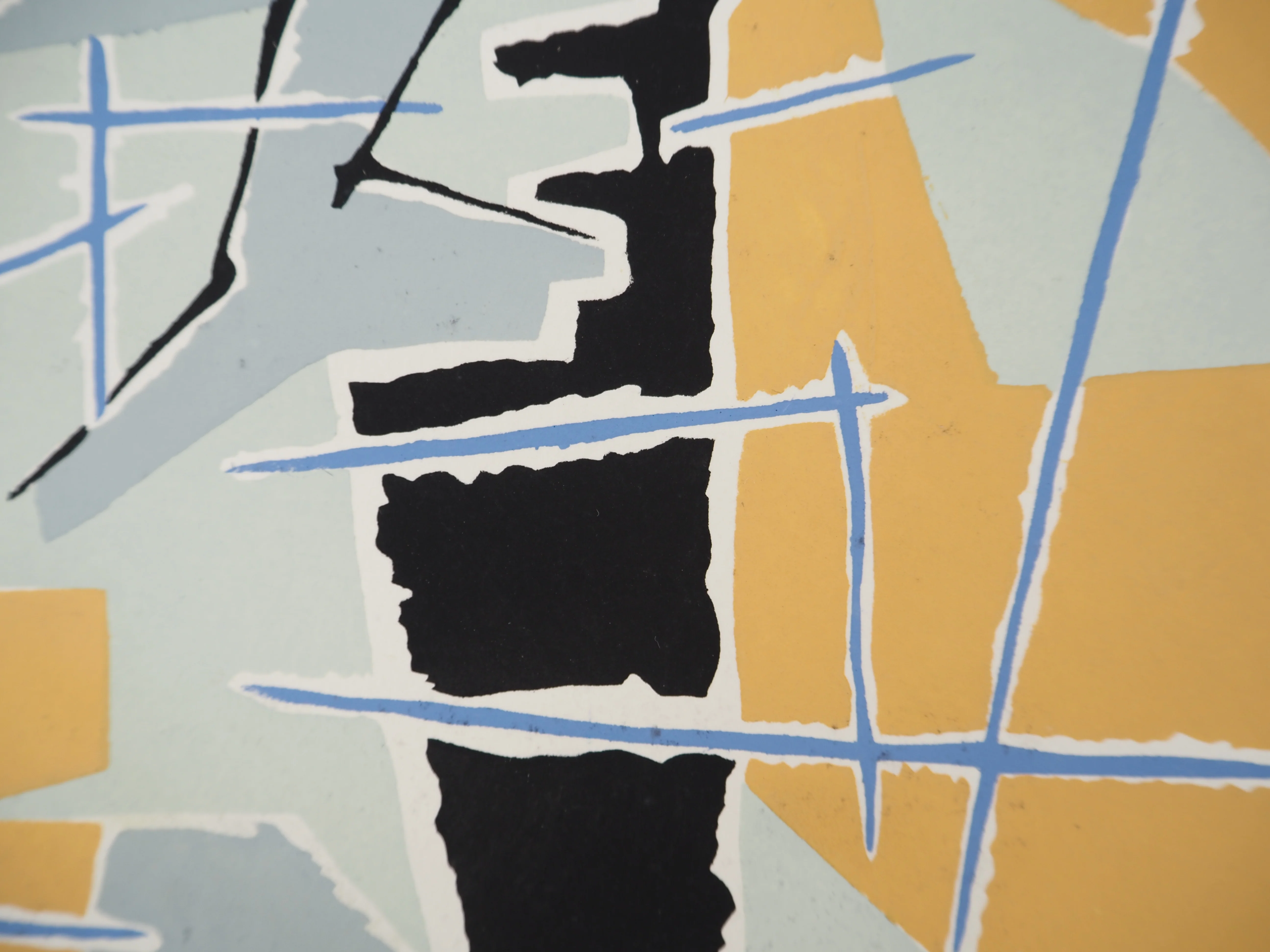 Jean DEYROLLE : Faille, Sujet abstrait, Lithographie et pochoir - Image 4