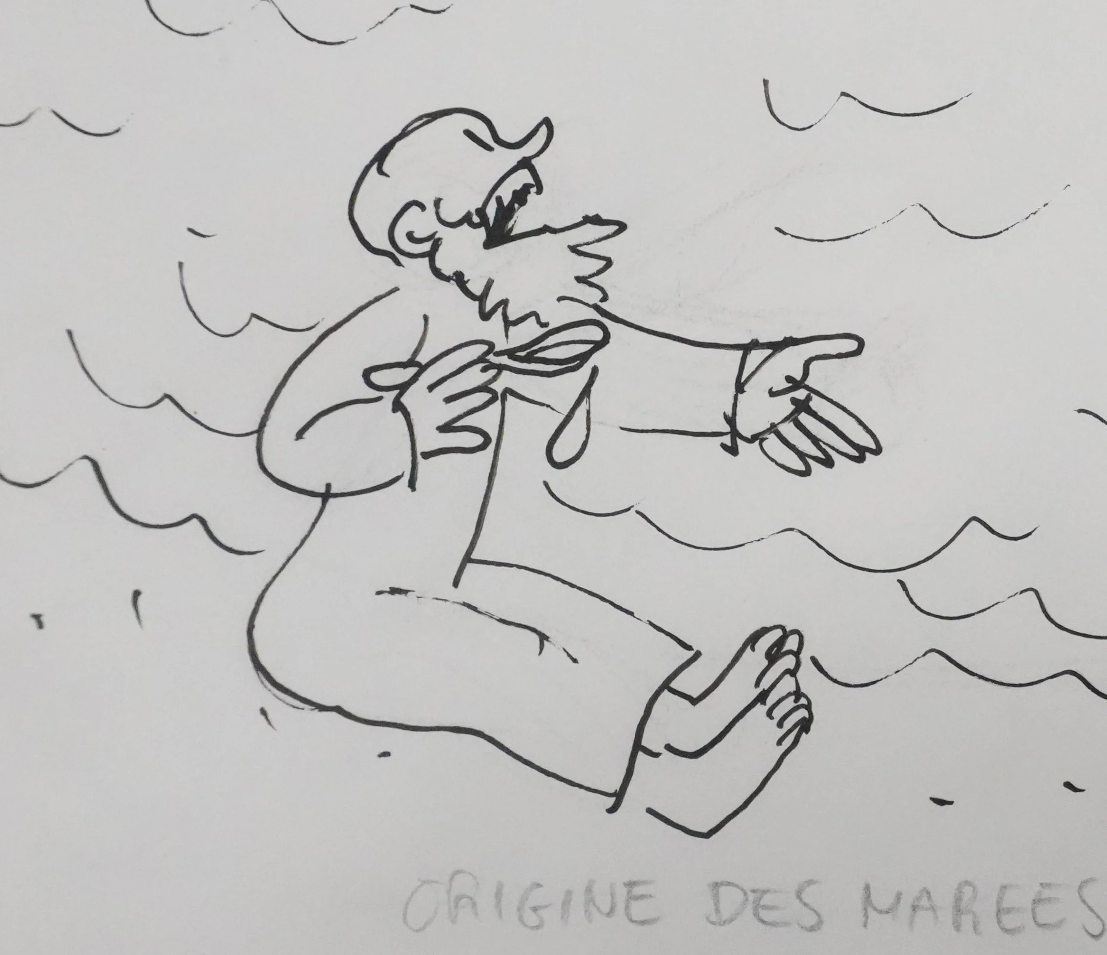 Jean EFFEL : C'est trop salé, Dessin original - Image 3