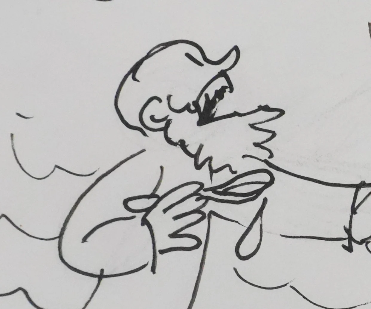 Jean EFFEL : C'est trop salé, Dessin original - Image 4