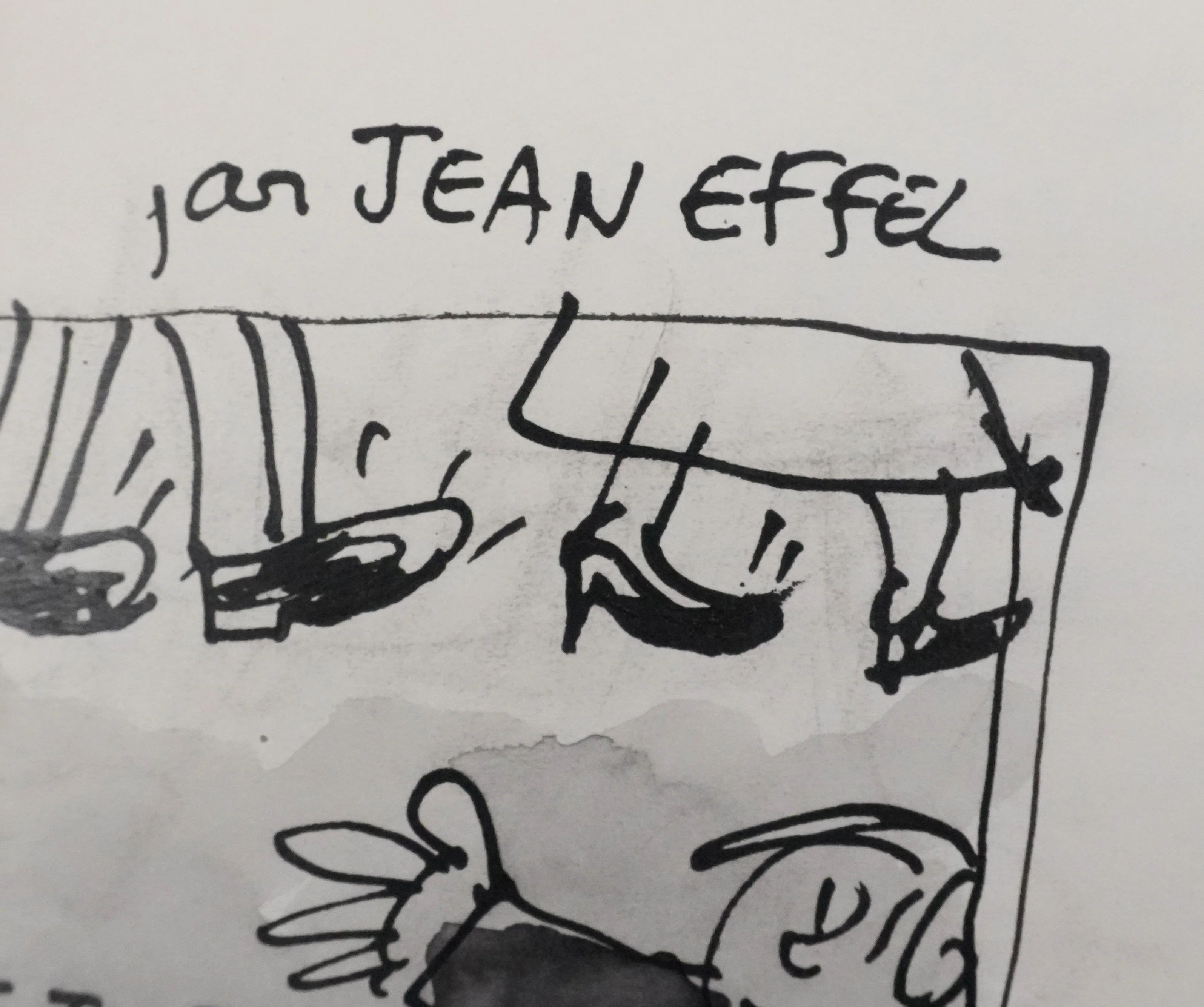 Jean EFFEL : Cirage Nugget, Pepito reporter, Dessin original signé - Image 3