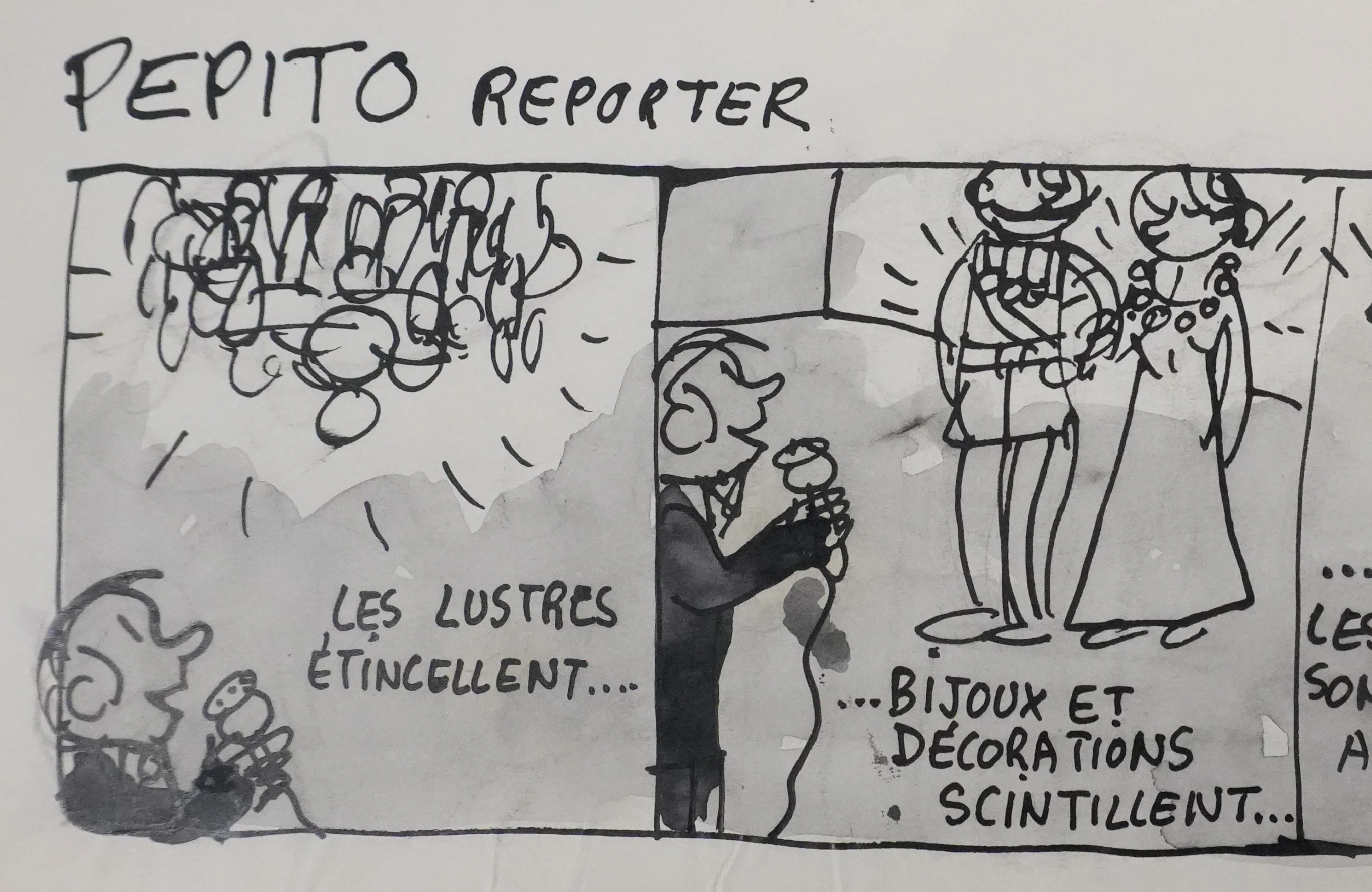 Jean EFFEL : Cirage Nugget, Pepito reporter, Dessin original signé - Image 4