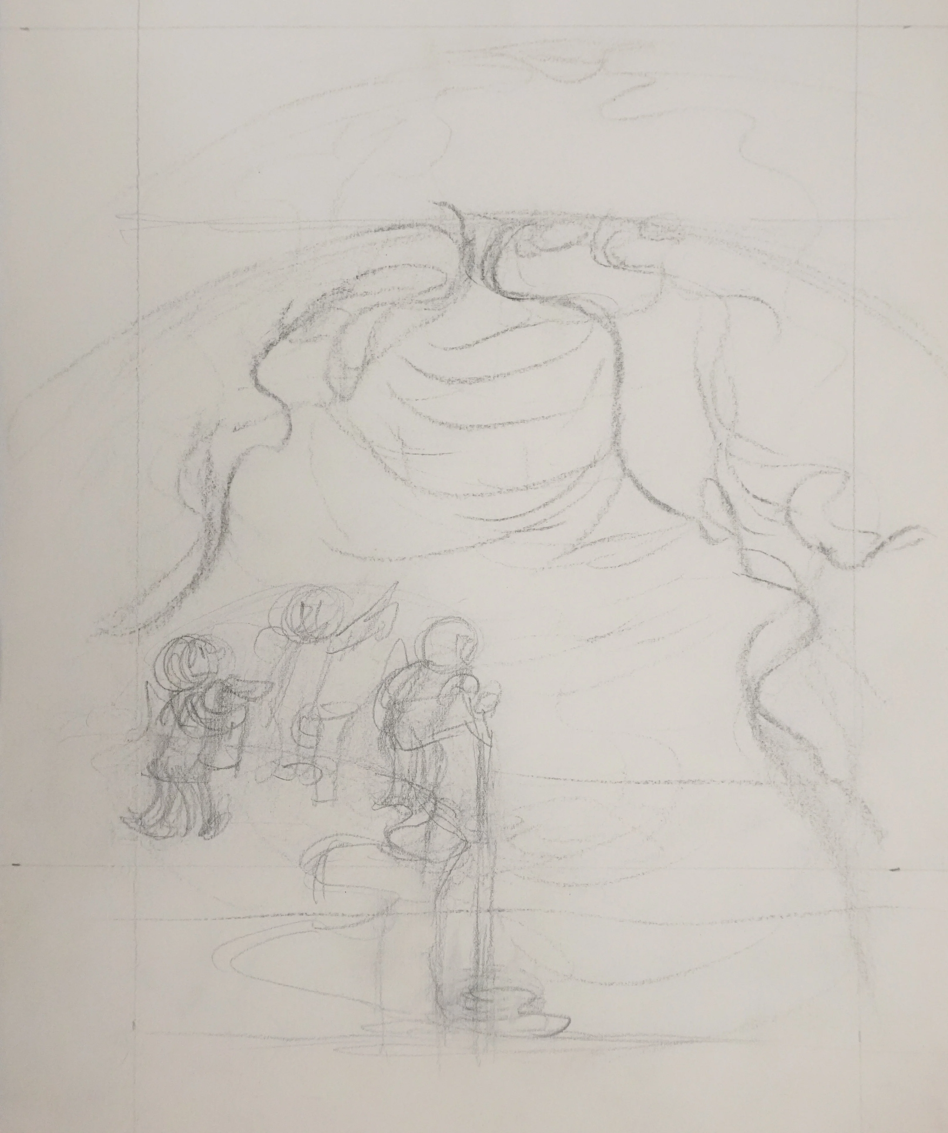 Jean EFFEL : La création de la mer, Dessin préparatoire original - Image 3