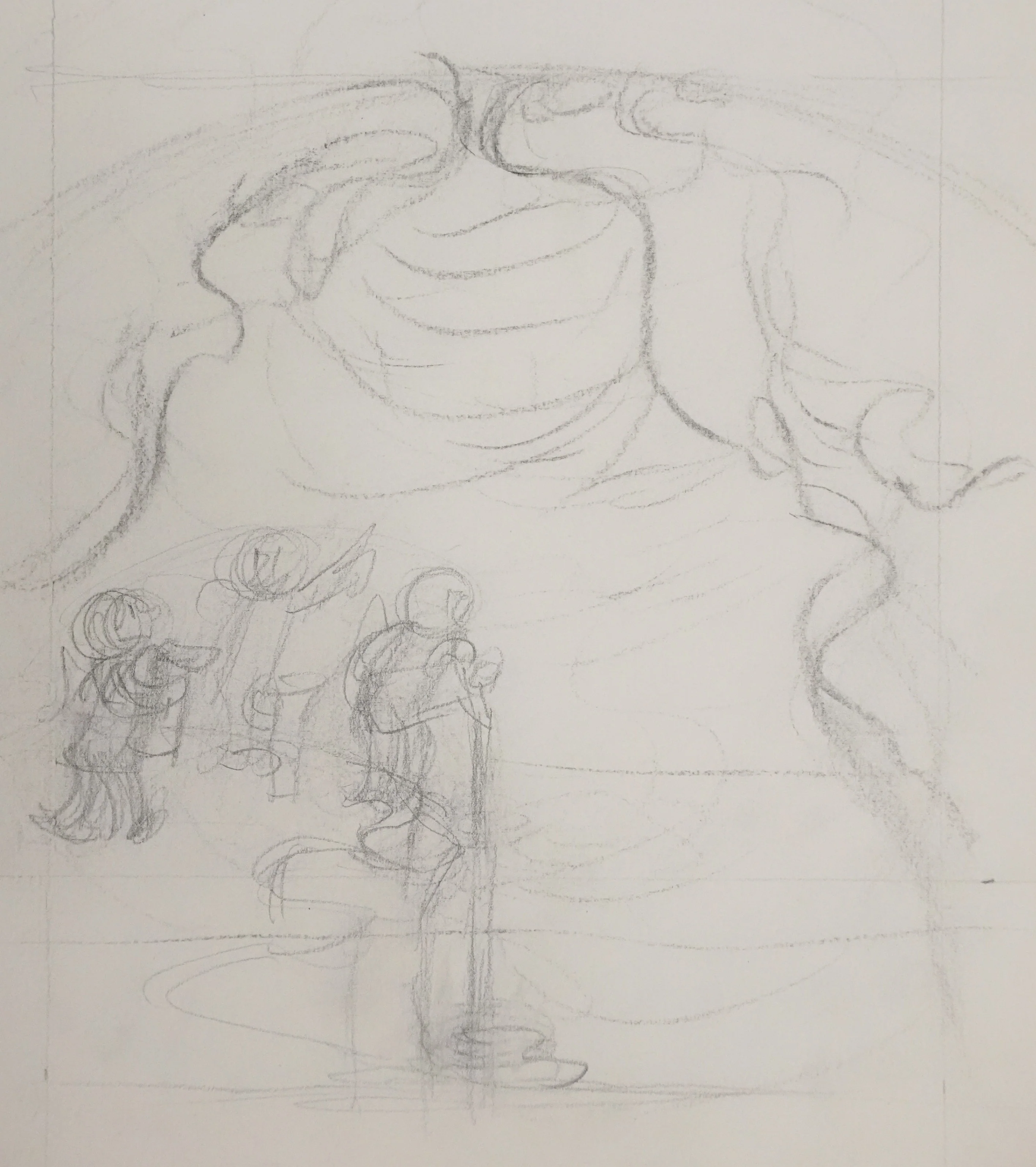 Jean EFFEL : La création de la mer, Dessin préparatoire original - Image 4