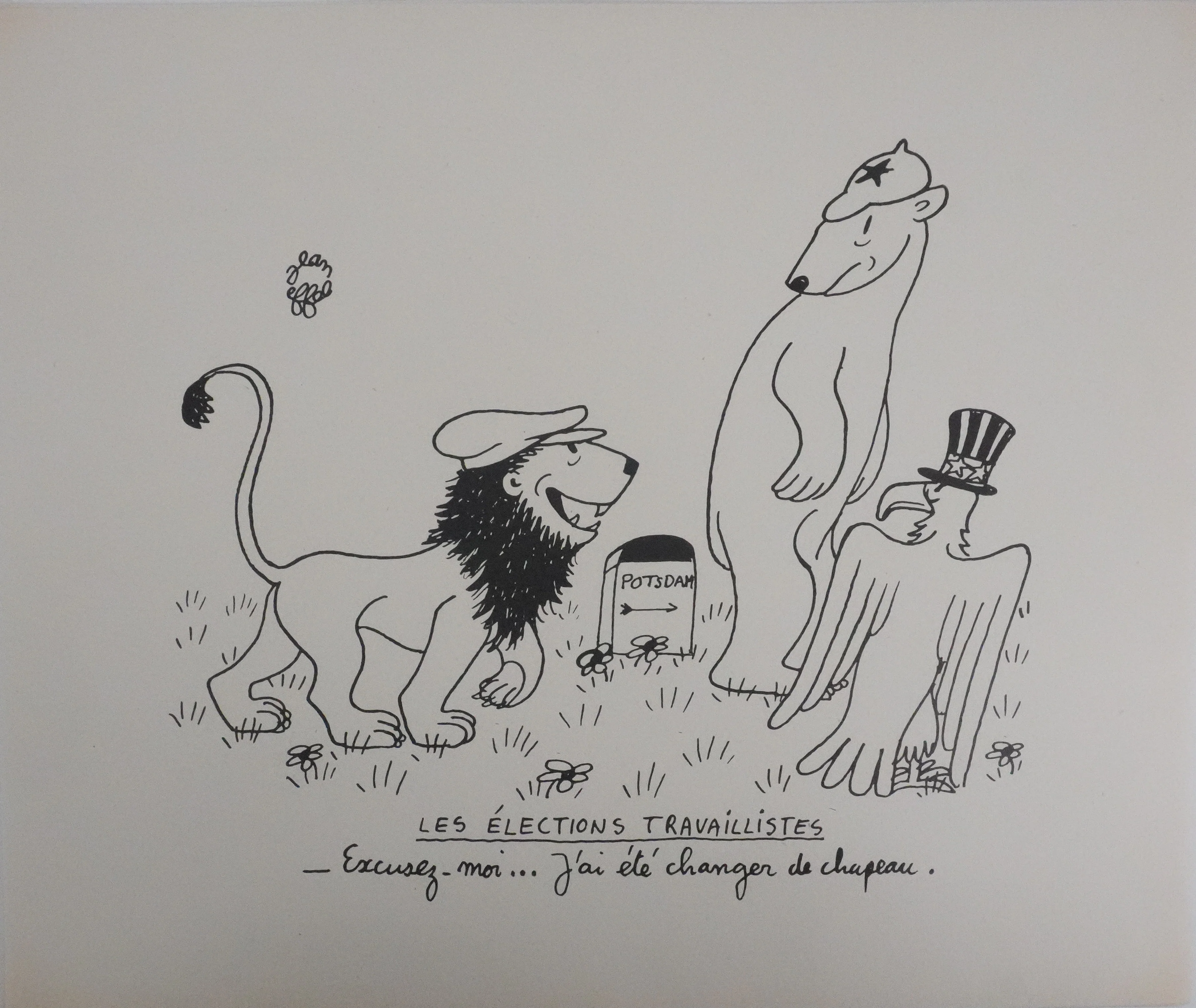 Jean EFFEL : Le cigare, Lithographie originale signée