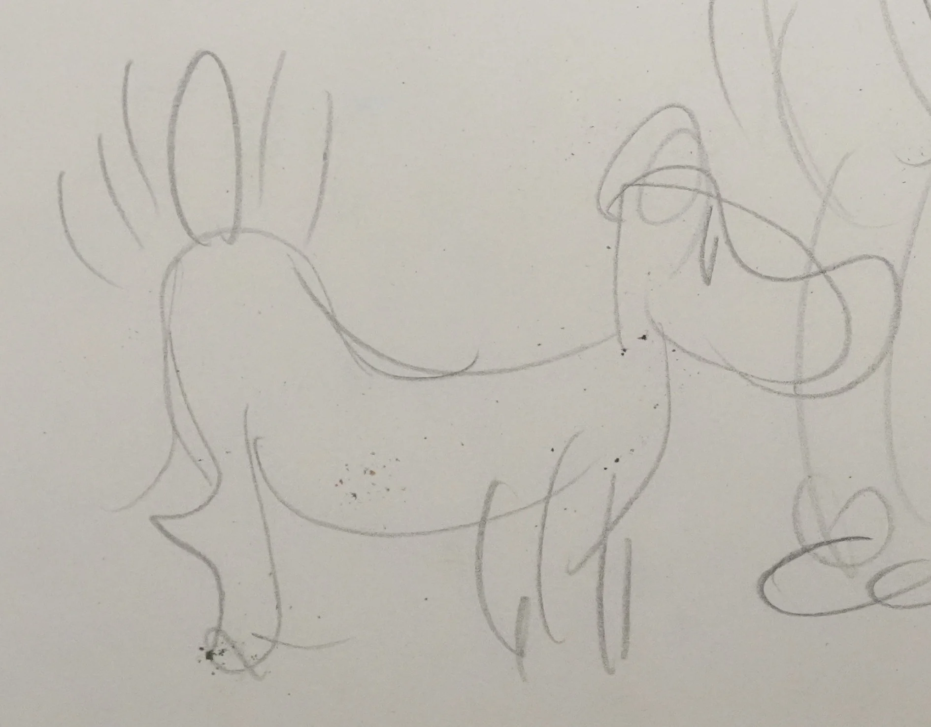 Jean EFFEL : Les chiens, La censure, Dessin préparatoire original - Image 4