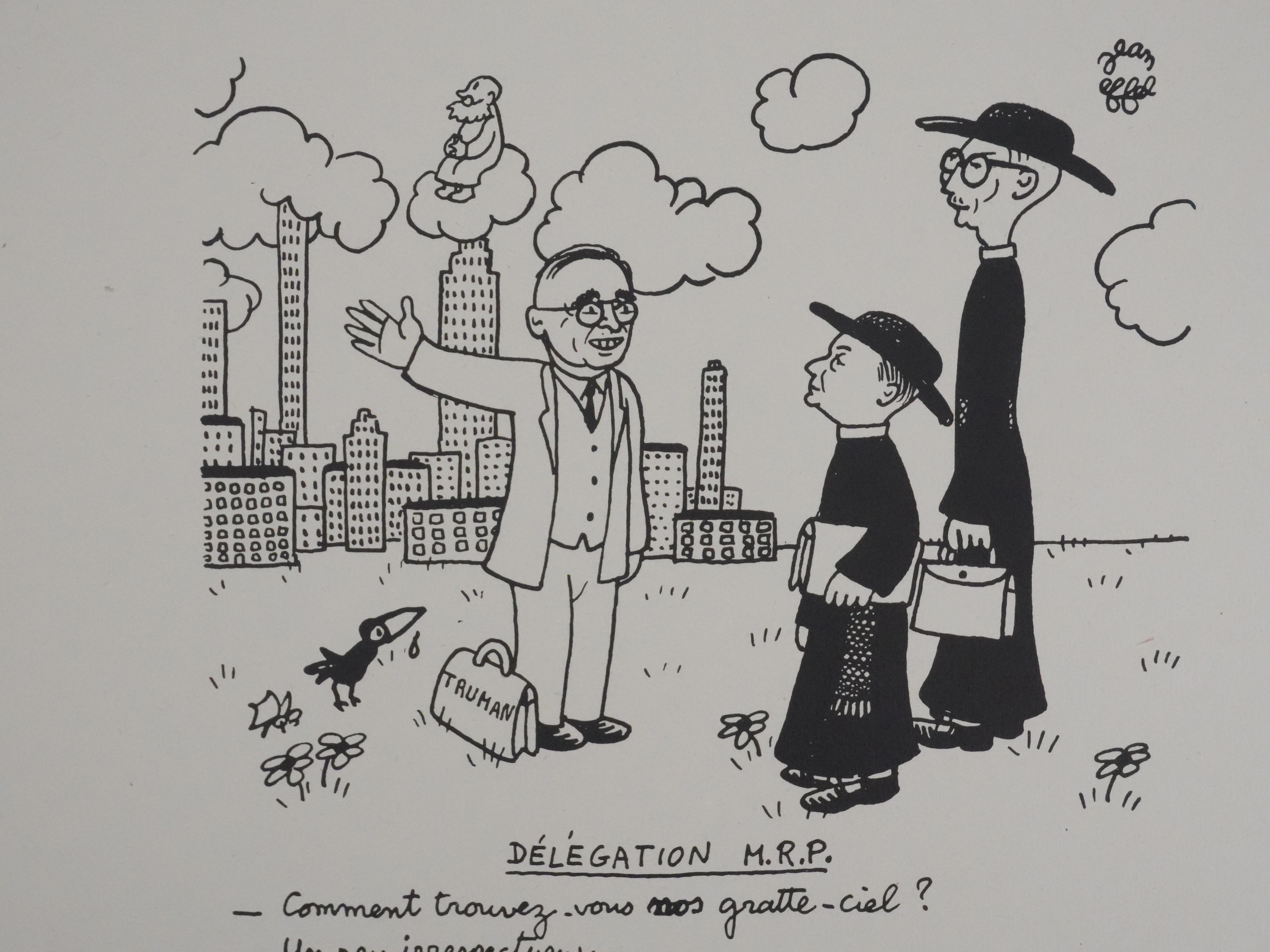 Jean EFFEL : Les gratte-ciel à New York, Lithographie originale signée - Image 2