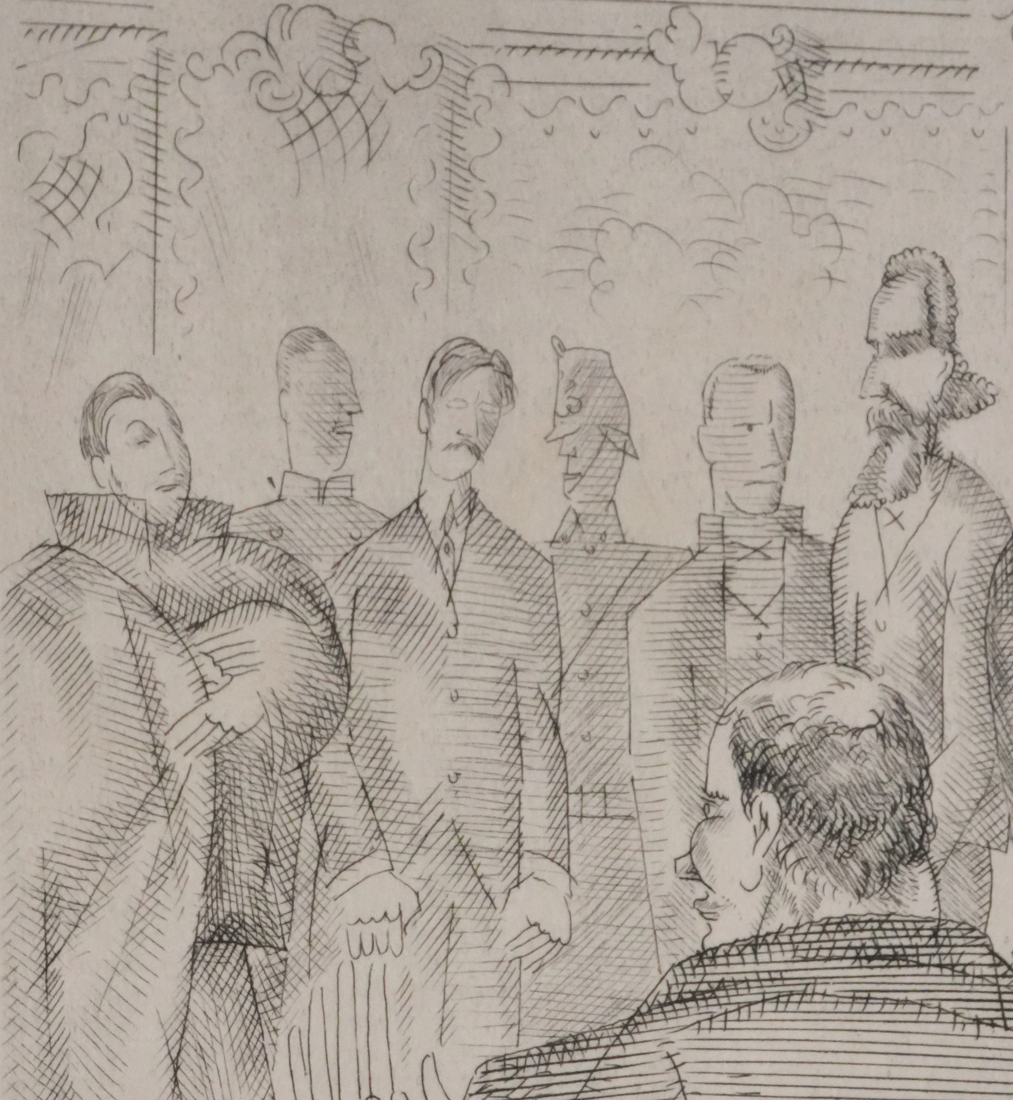 Jean-Emile LABOUREUR : Discours devant l'assemblée, Gravure originale signée - Image 6