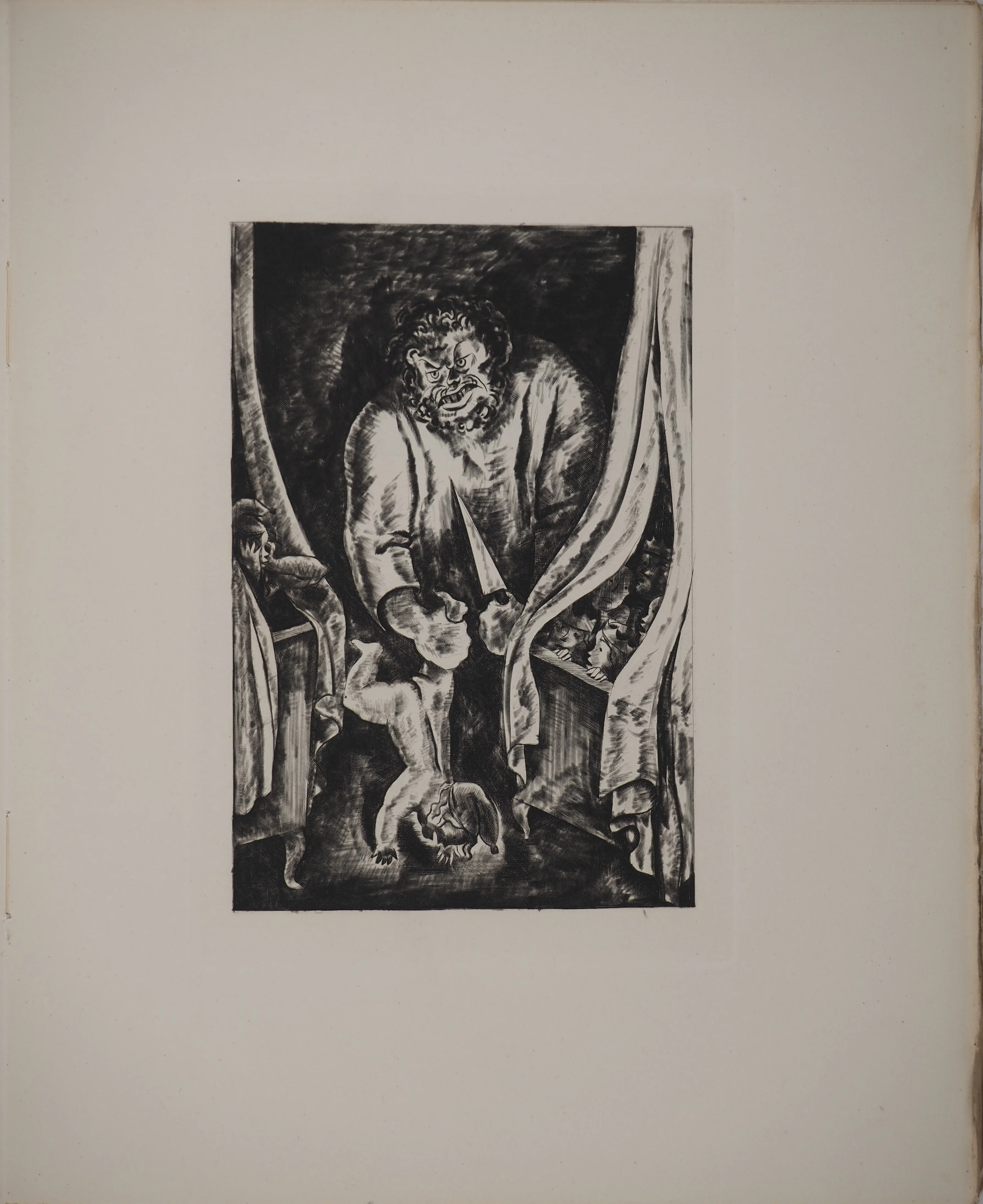 Jean-Gabriel DARAGNES : Le petit poucet et l'ogre, Gravure originale - Image 2