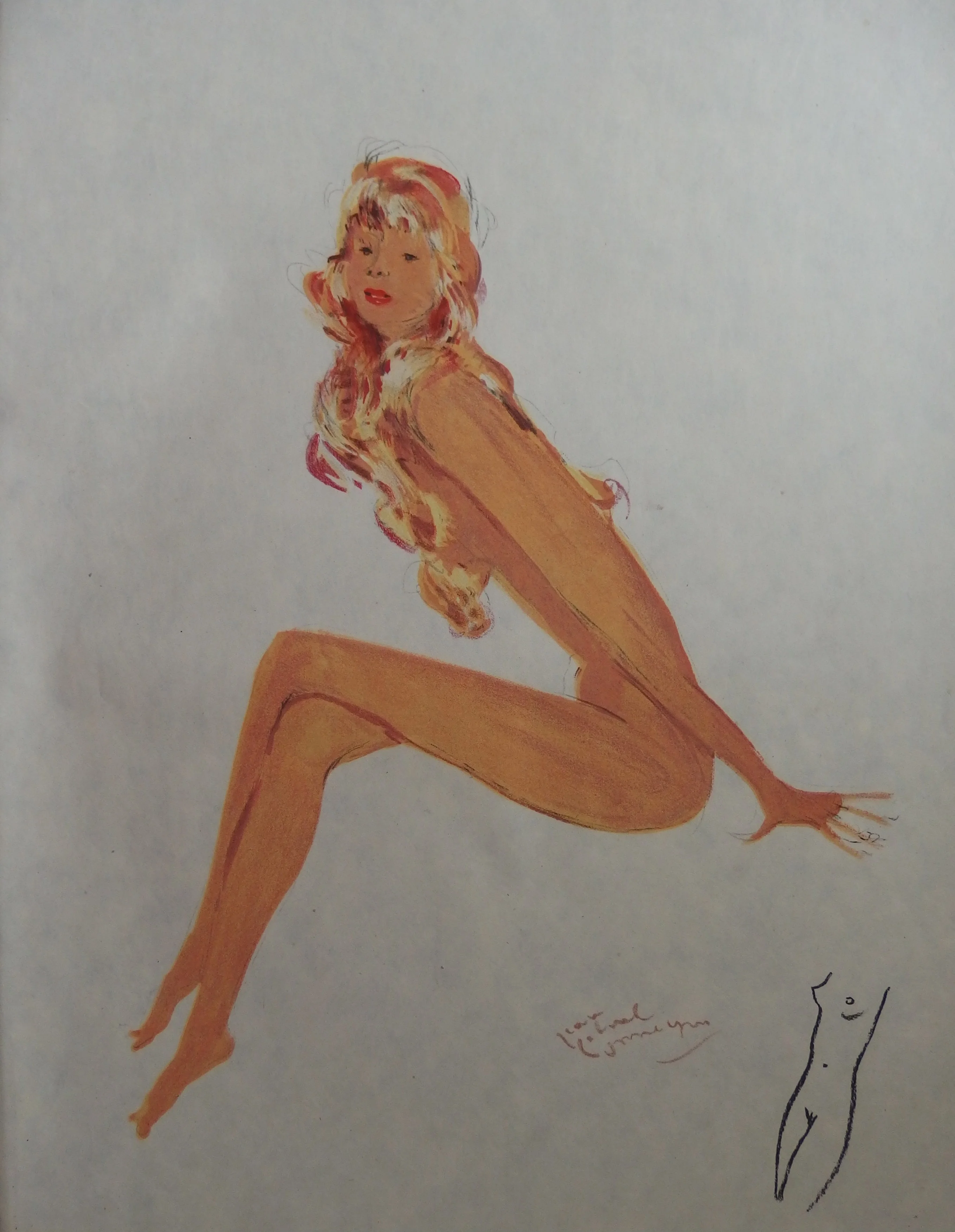 Jean-Gabriel DOMERGUE : Beauté de Monaco (2ème état), Lithographie originale signée