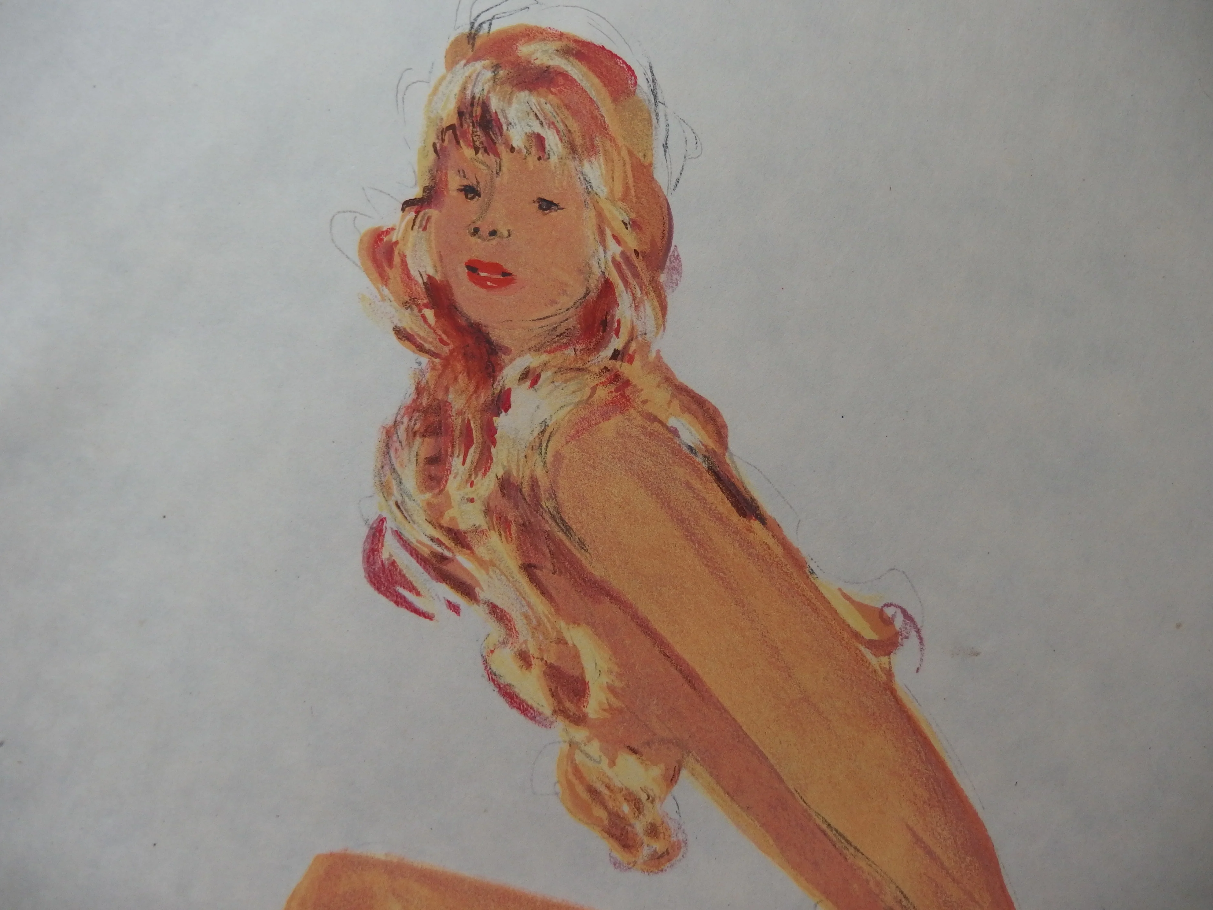 Jean-Gabriel DOMERGUE : Beauté de Monaco (2ème état), Lithographie originale signée - Image 3