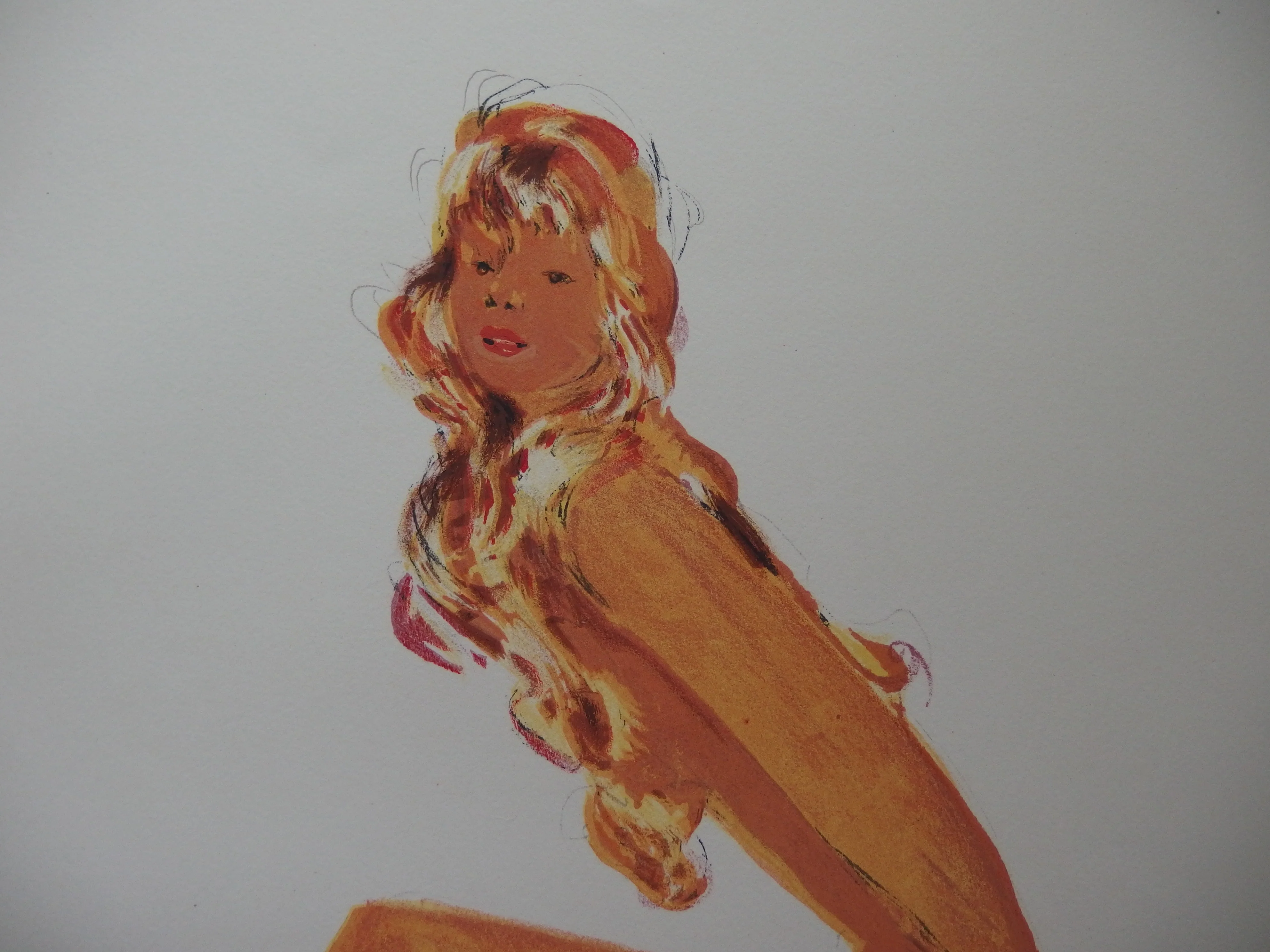 Jean-Gabriel DOMERGUE : Beauté de Monaco, Lithographie originale signée - Image 4