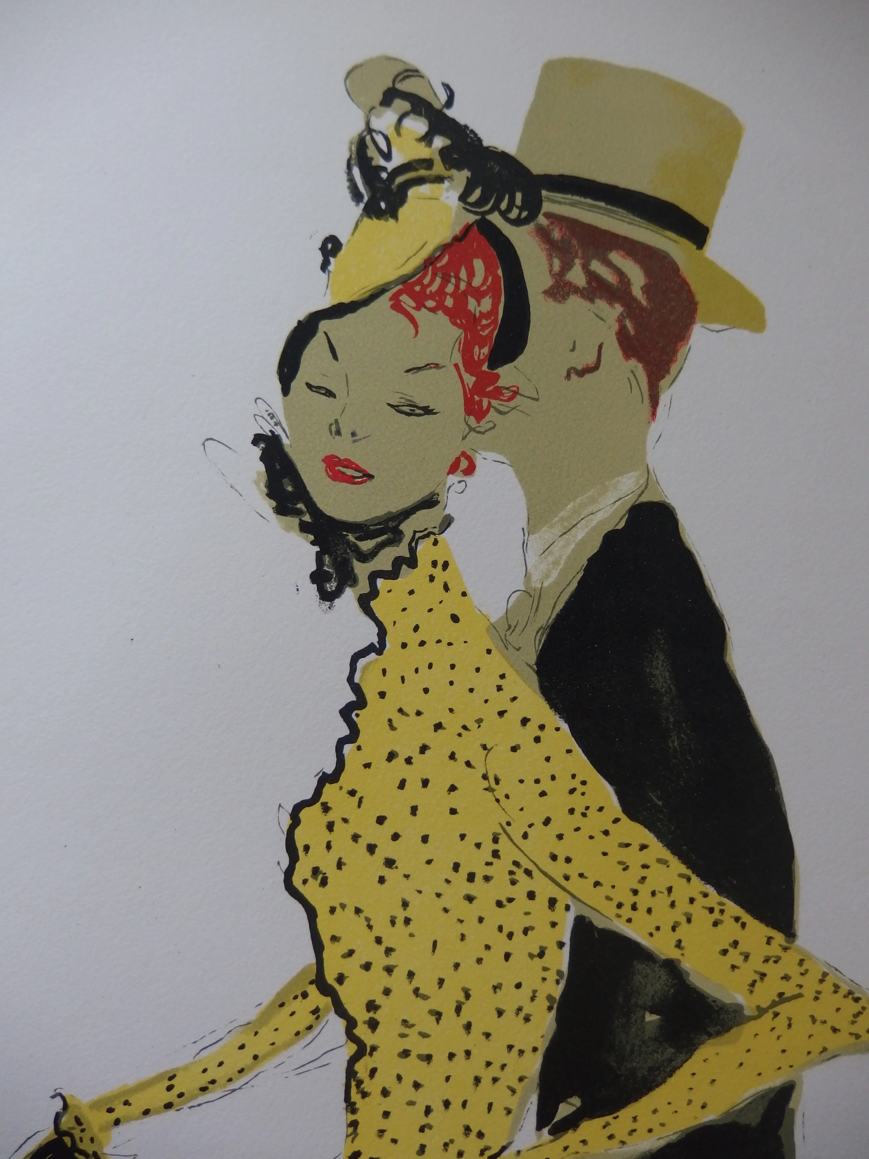 Jean-Gabriel DOMERGUE : Couple élégant, Lithographie originale signée - Image 3