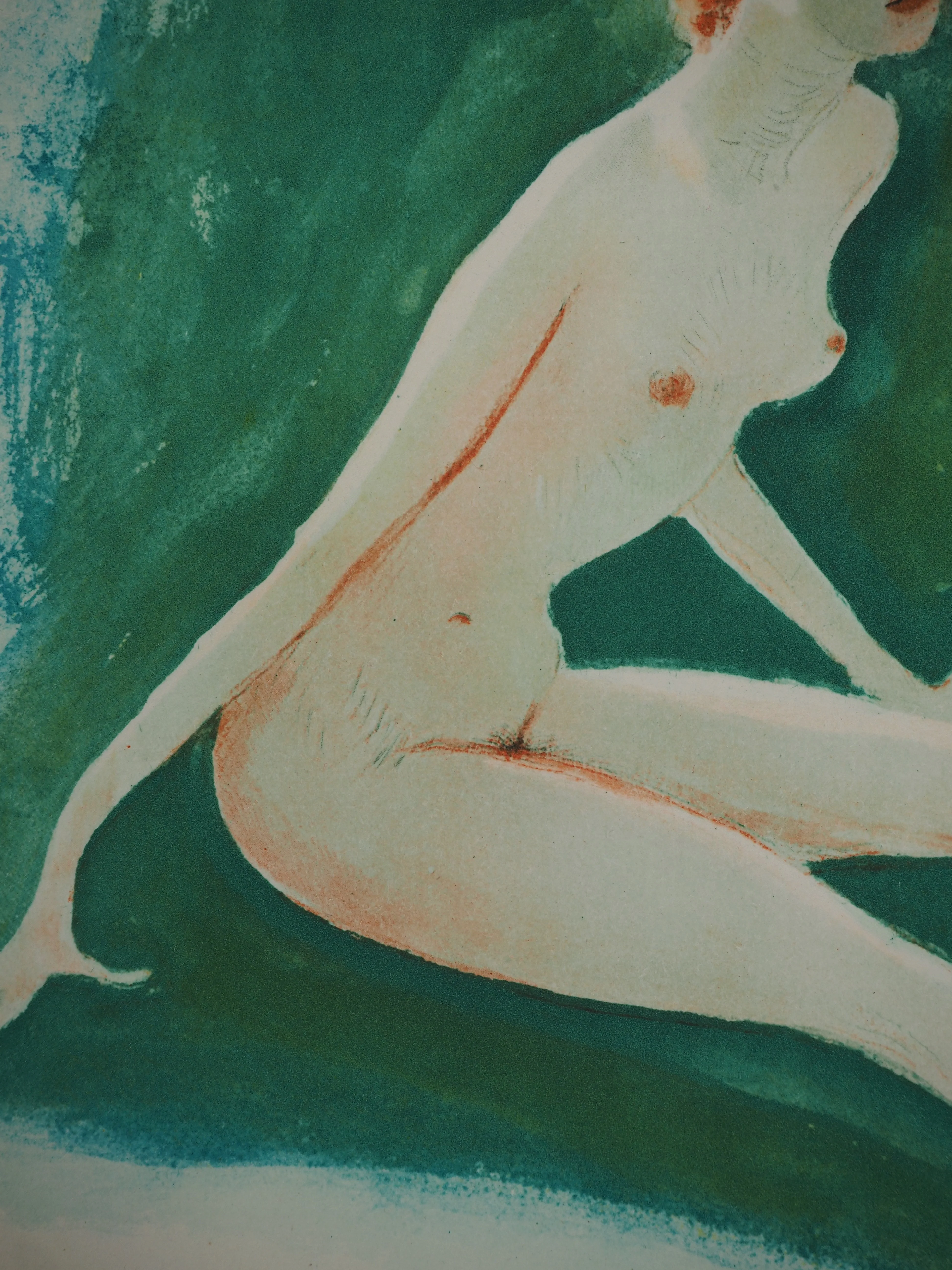 Jean-Gabriel DOMERGUE : Nu sur l'herbe, Gravure originale - Image 5