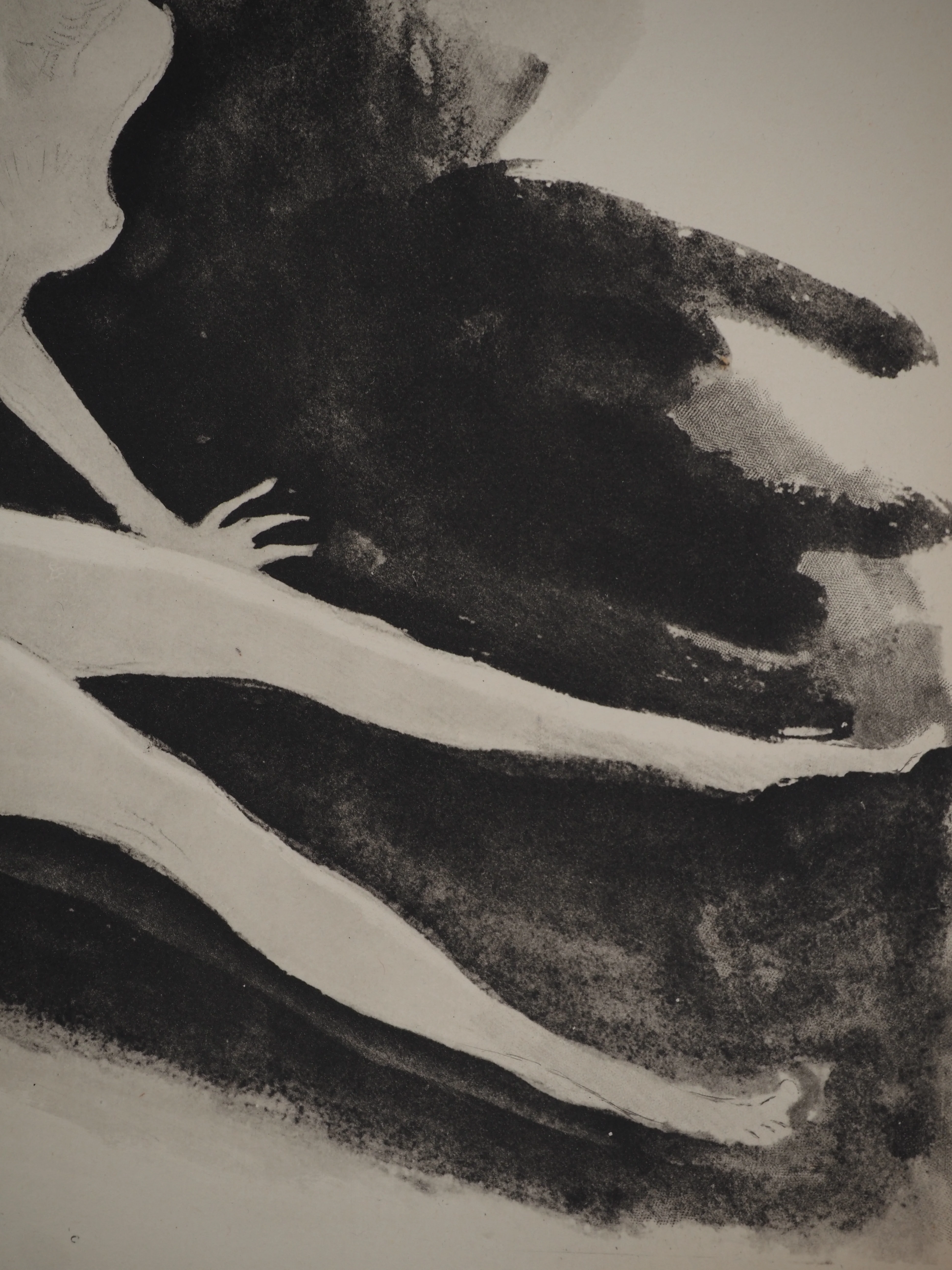 Jean-Gabriel DOMERGUE : Nu sur l'herbe (noir), Gravure originale - Image 5