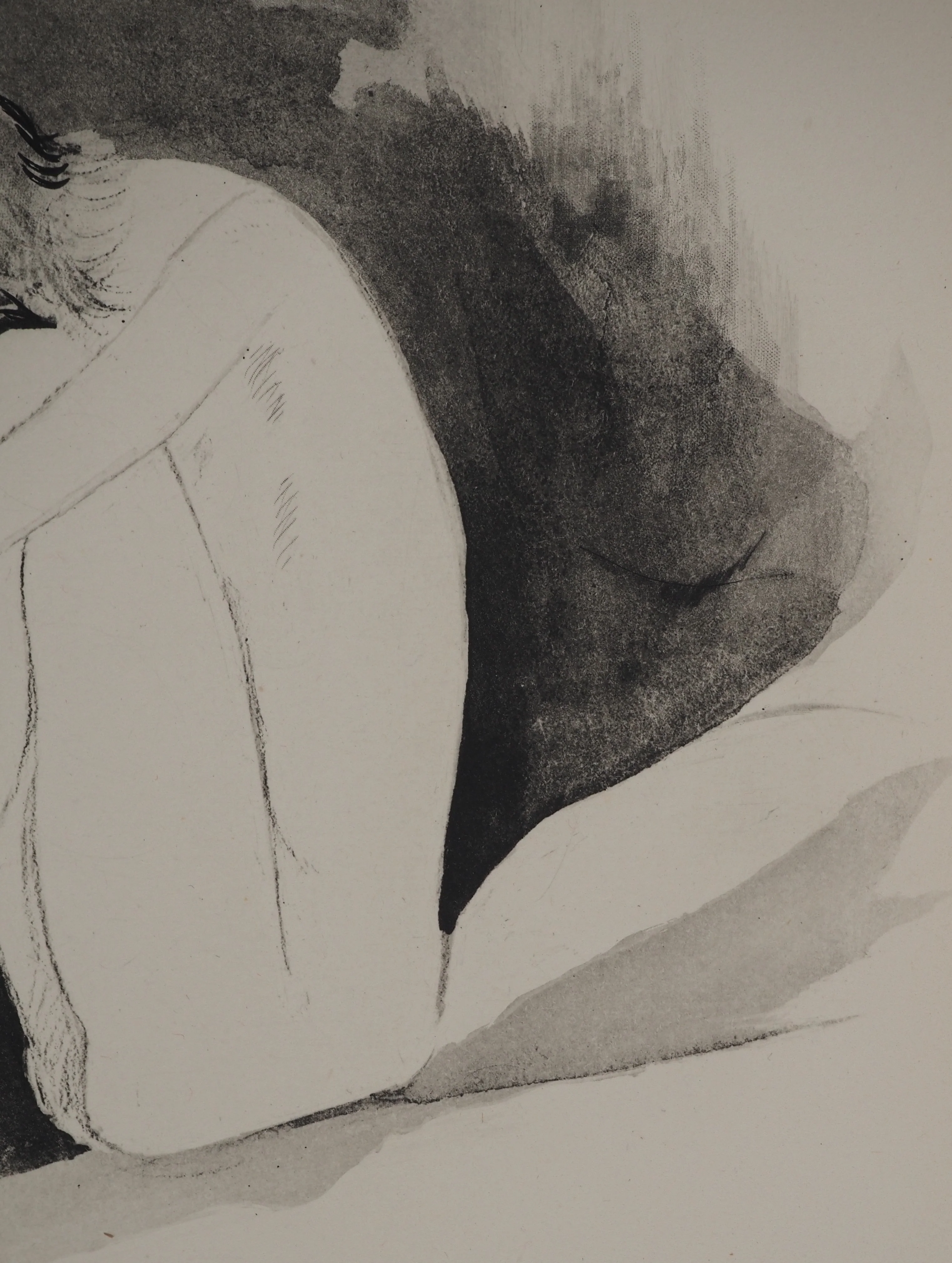 Jean-Gabriel DOMERGUE : Rêveries solitaires (noir), Gravure originale - Image 5