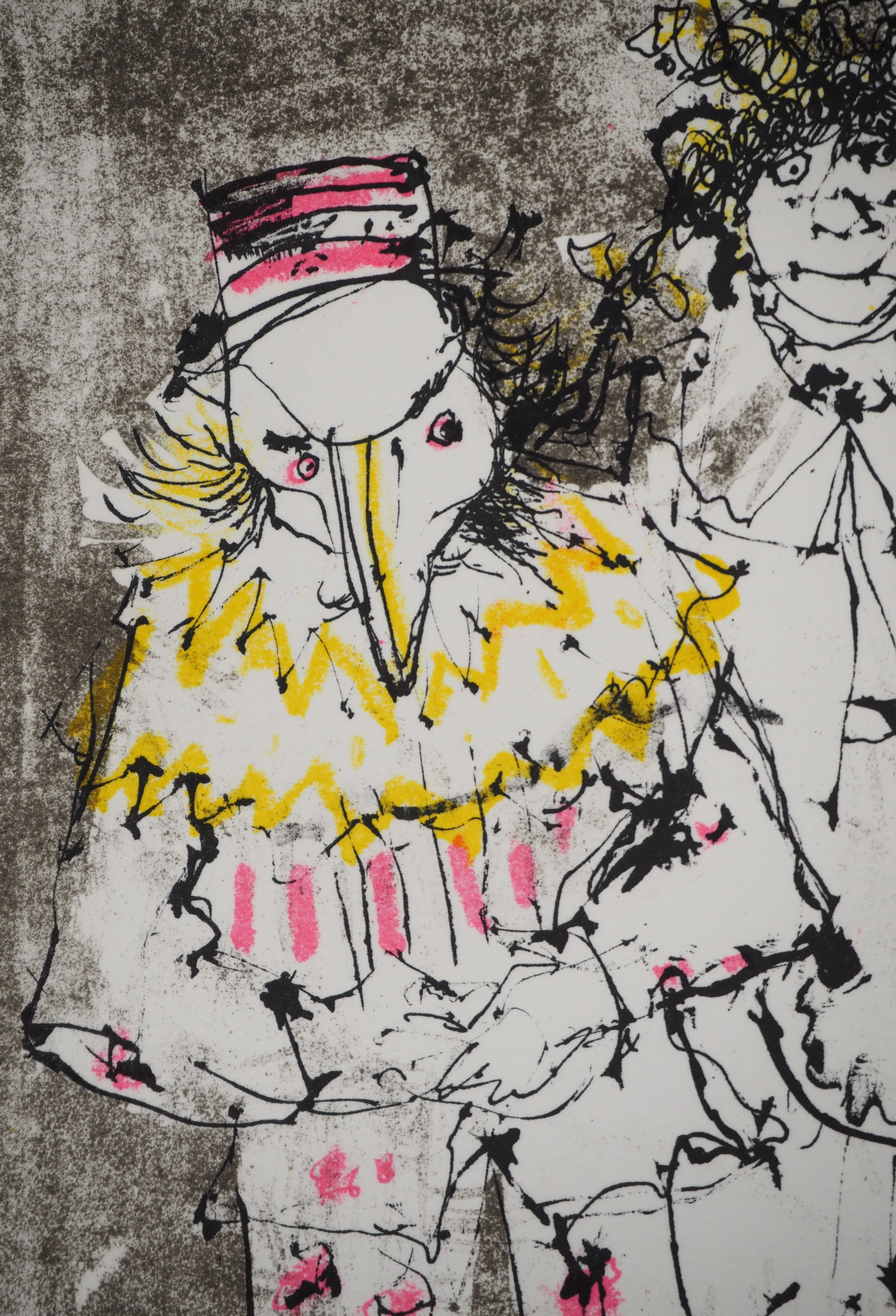 Jean JANSEM : Le carnaval, Personnages masqués, Lithographie originale signée - Image 4