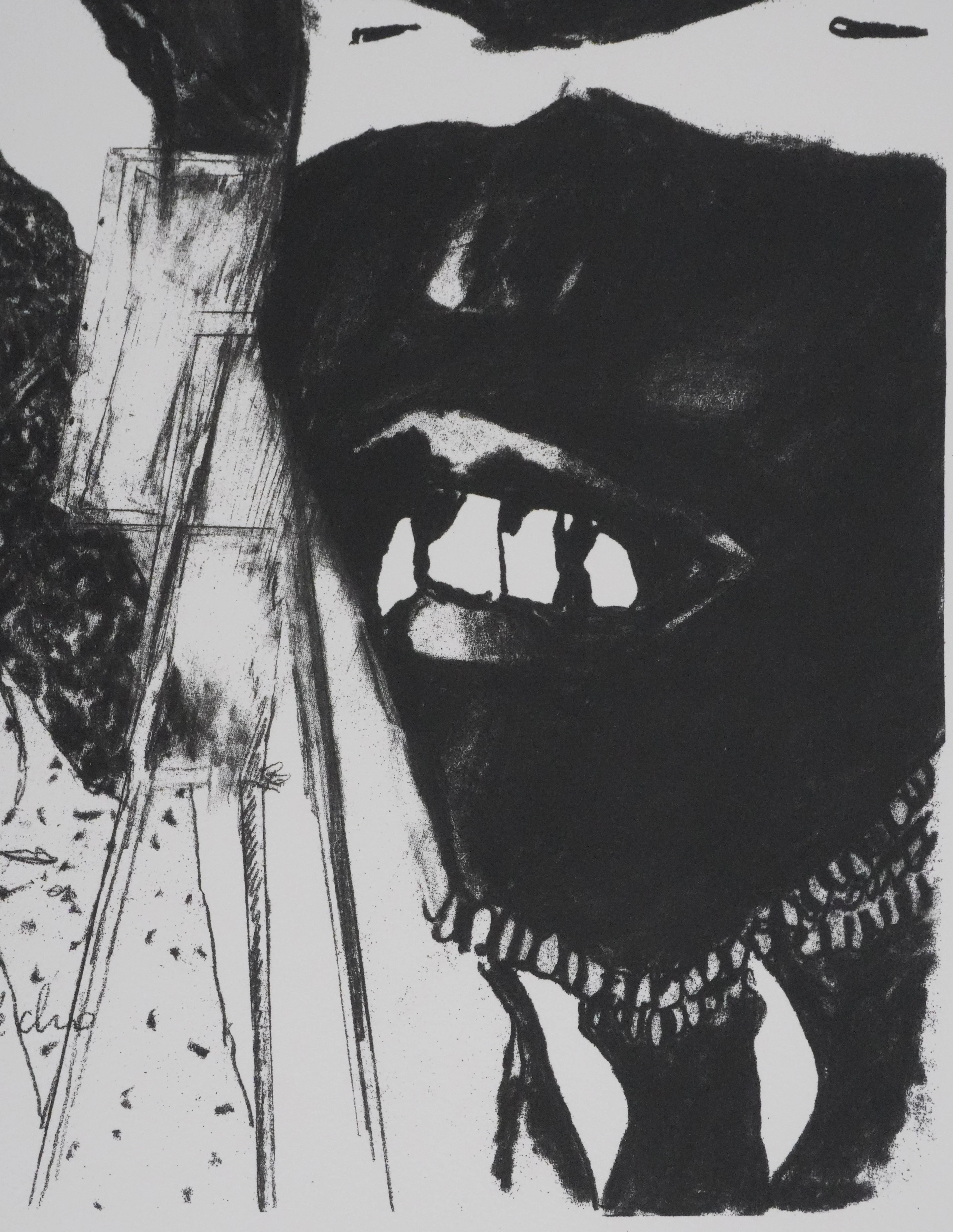 Jean LE GAC : Le peintre et l'écho, Lithographie originale signée - Image 5
