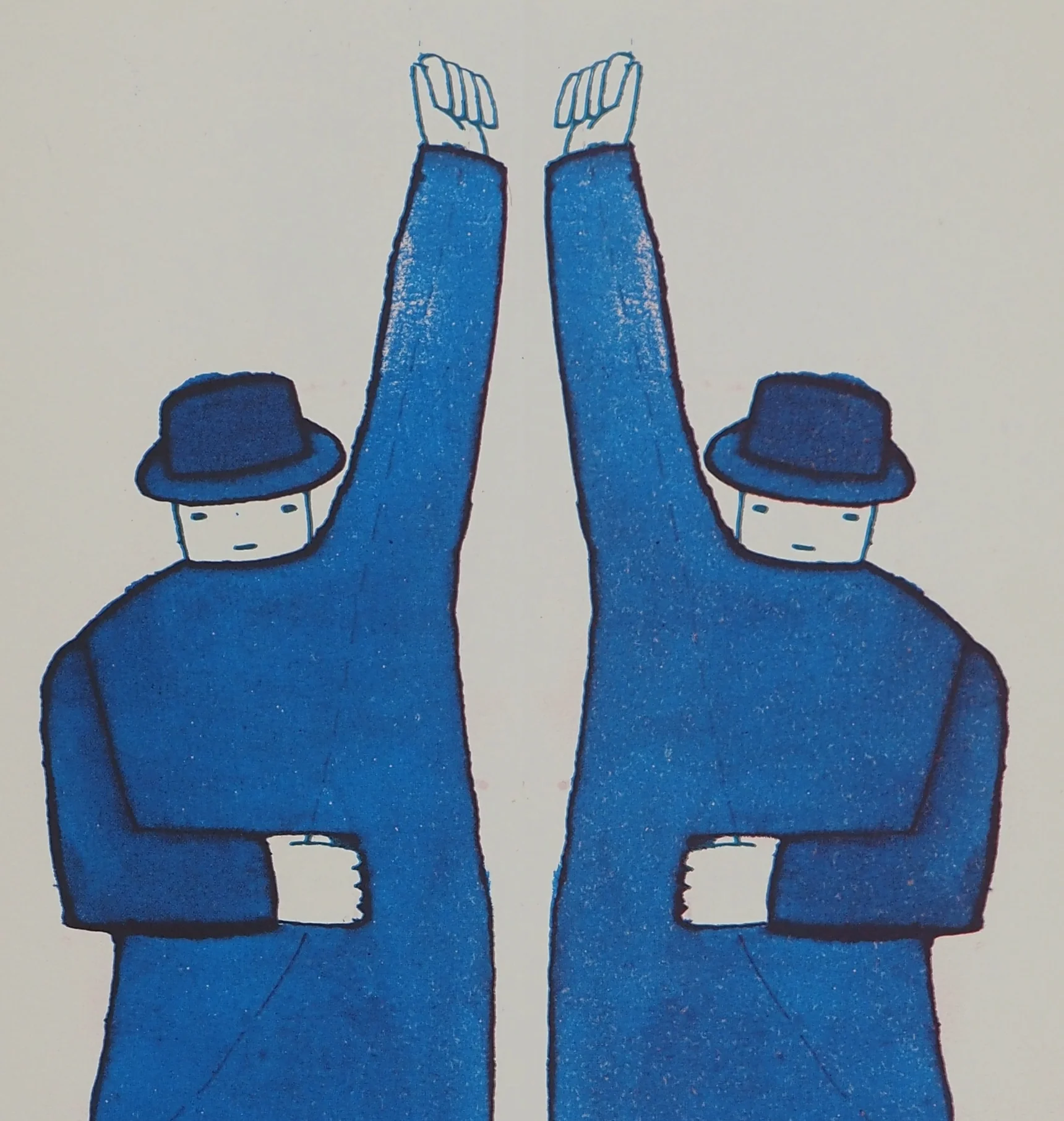 Jean-Michel FOLON : L'Homme et son double, Héliogravure - Image 2