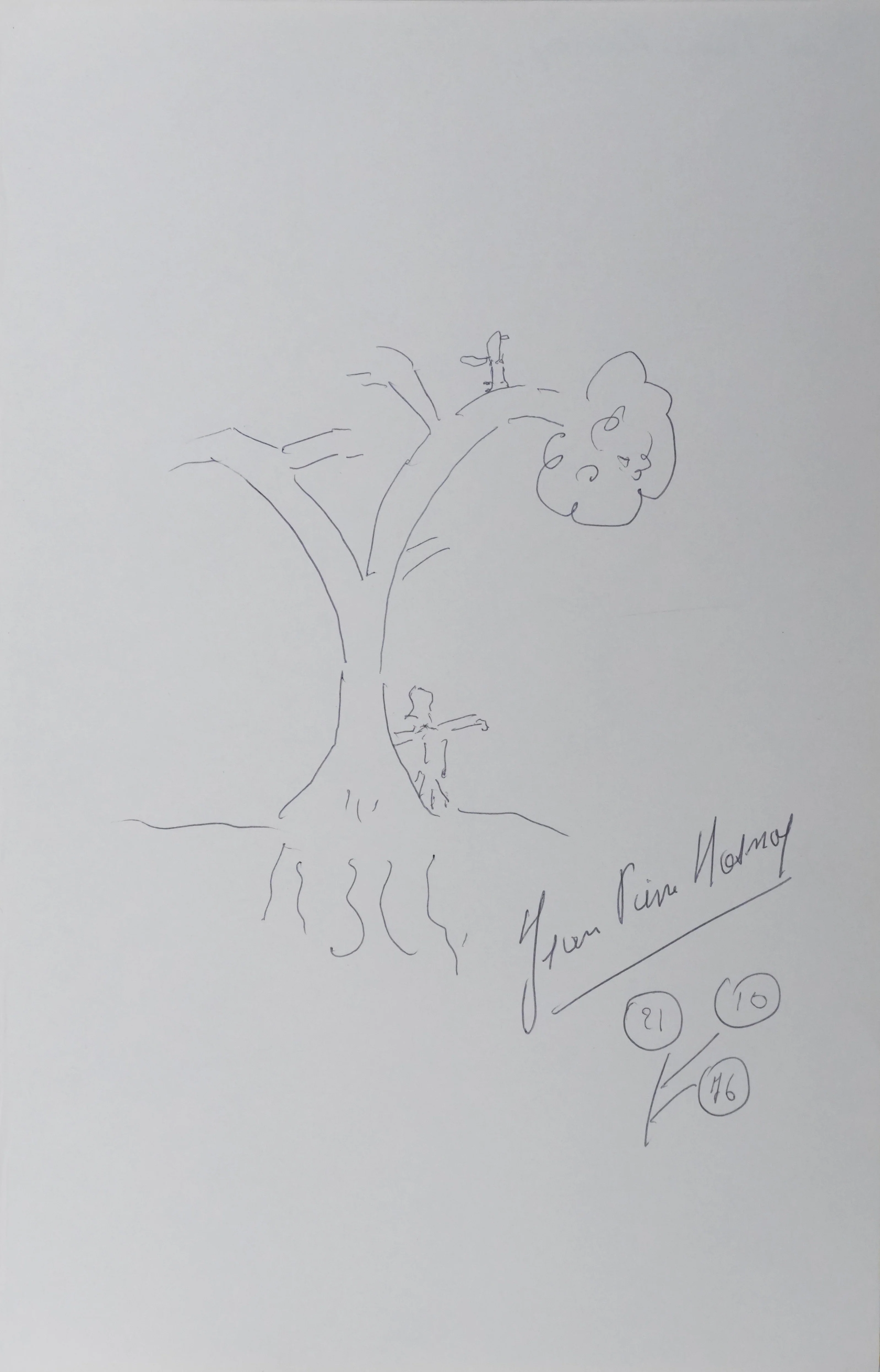 Jean-Pierre ROSNAY : L'arbre de vie, Autographe et dessin original signé - Image 2