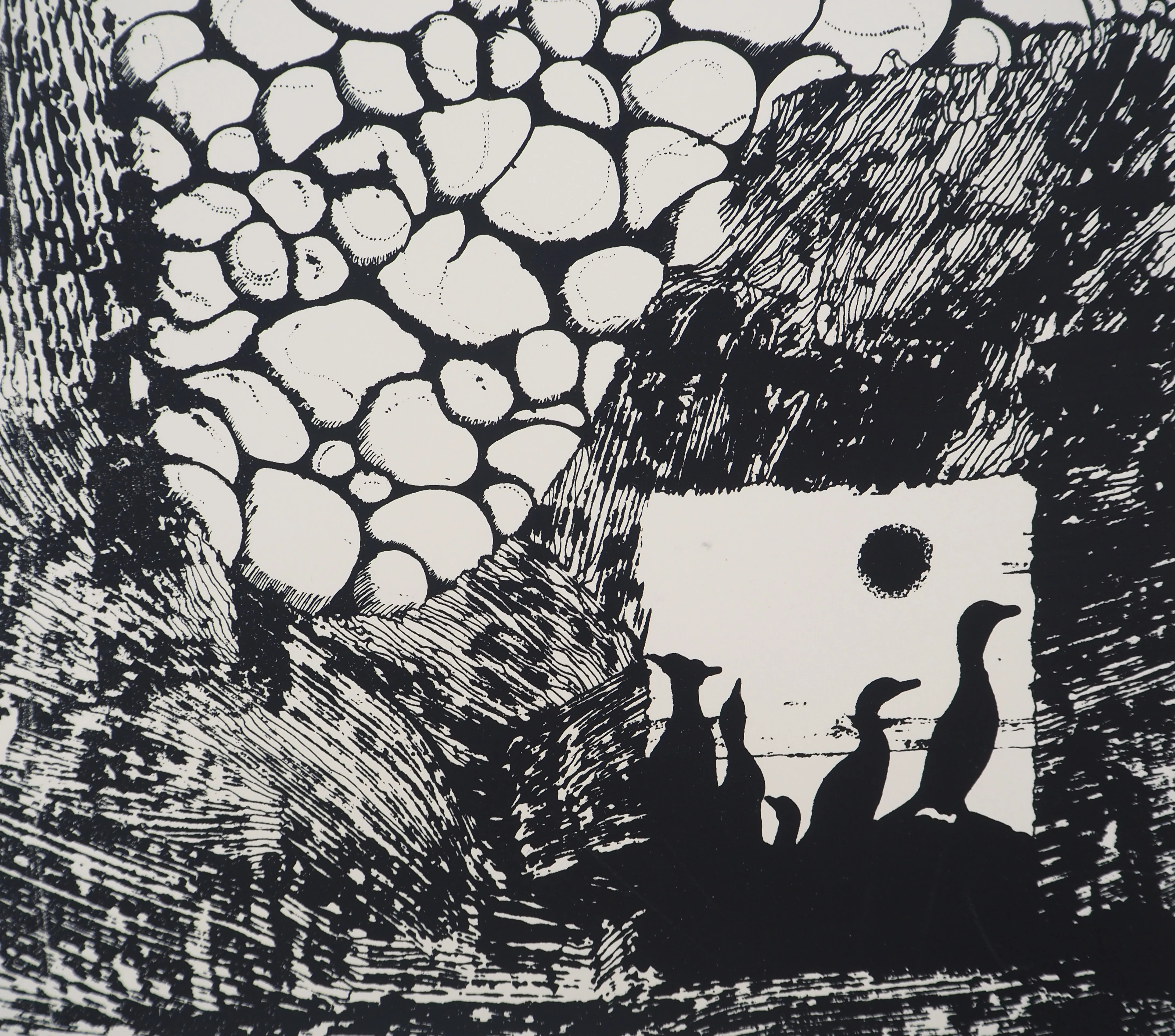Jean-Pierre VIELFAURE : Composition aux pingouins, Sérigraphie originale signée - Image 5