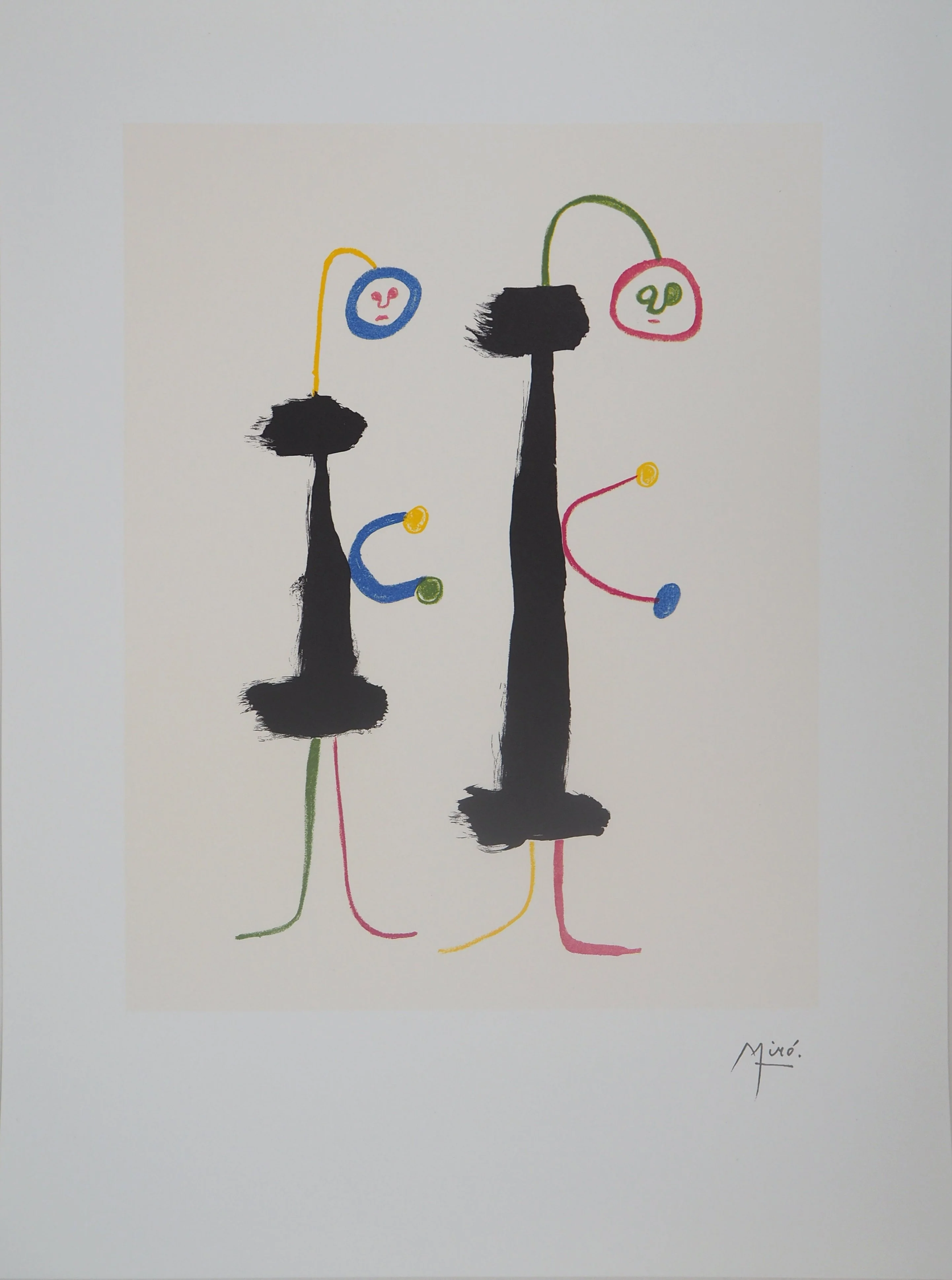 Joan MIRO : Amoureux surréalistes, Lithographie signée
