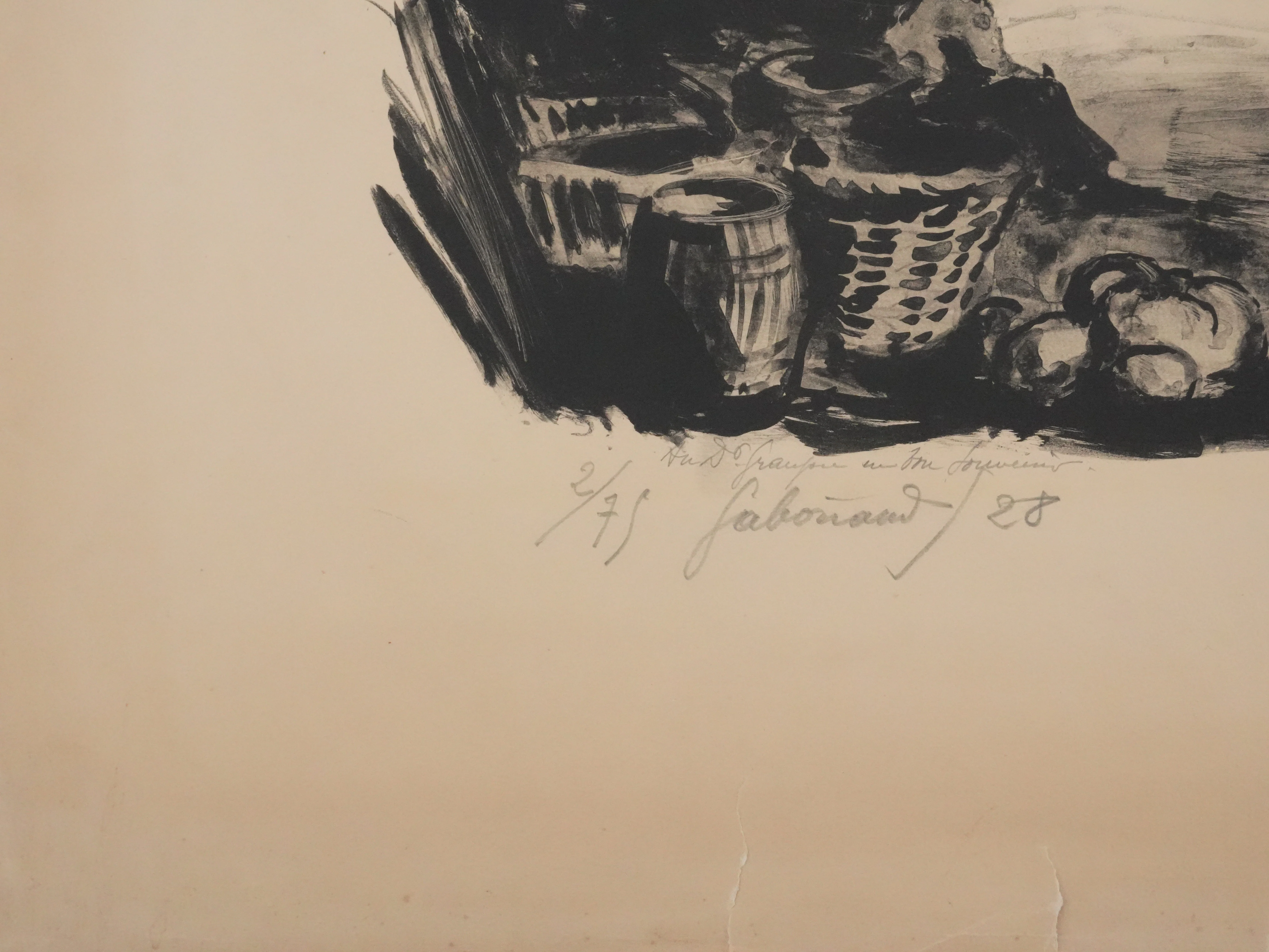 Josué GABORIAUD : Les docks, Lithographie originale signée - Image 3