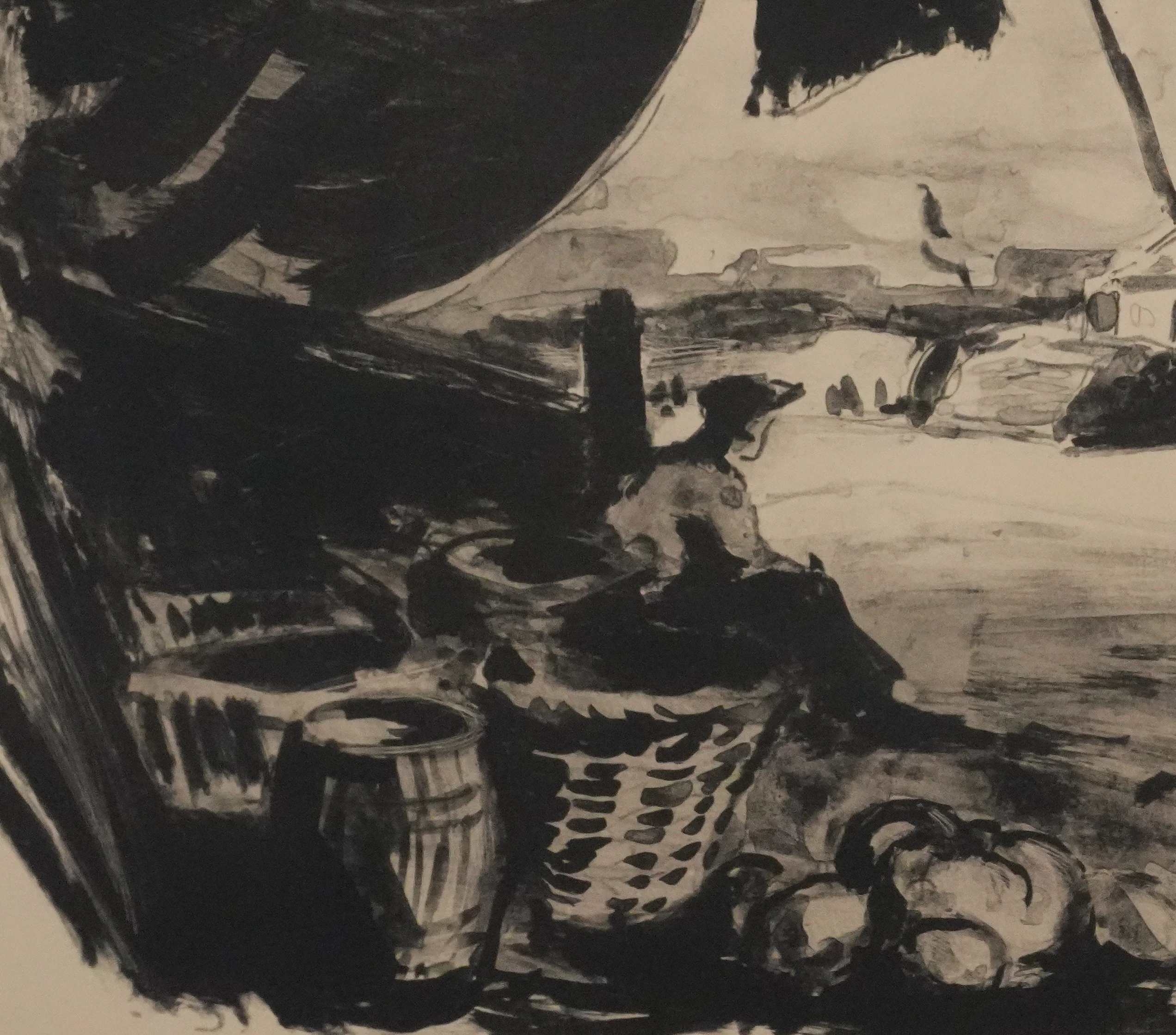 Josué GABORIAUD : Les docks, Lithographie originale signée - Image 5