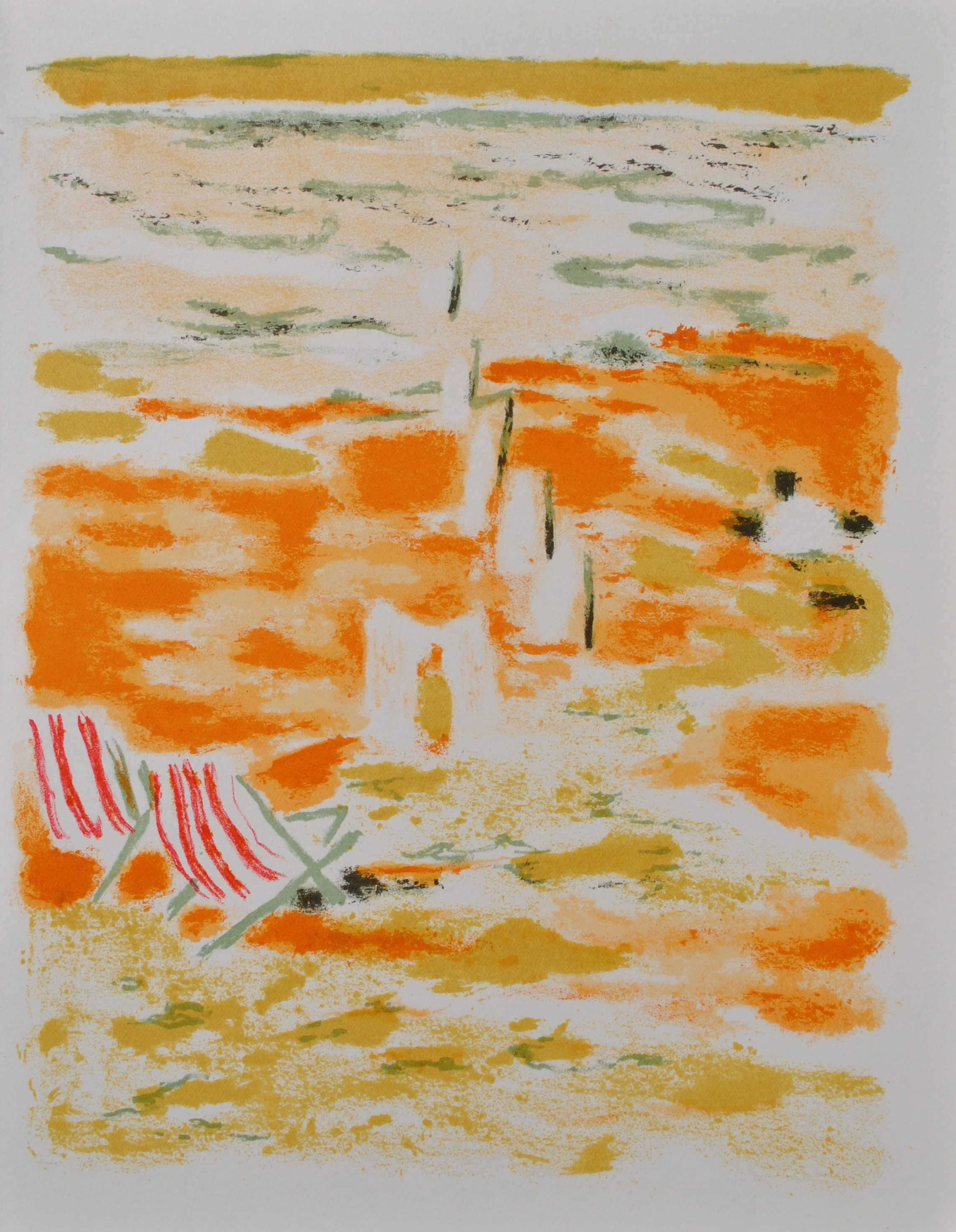 Jules CAVAILLES : Souvenirs de vacances d'été, 8 Lithographies originales - Image 8