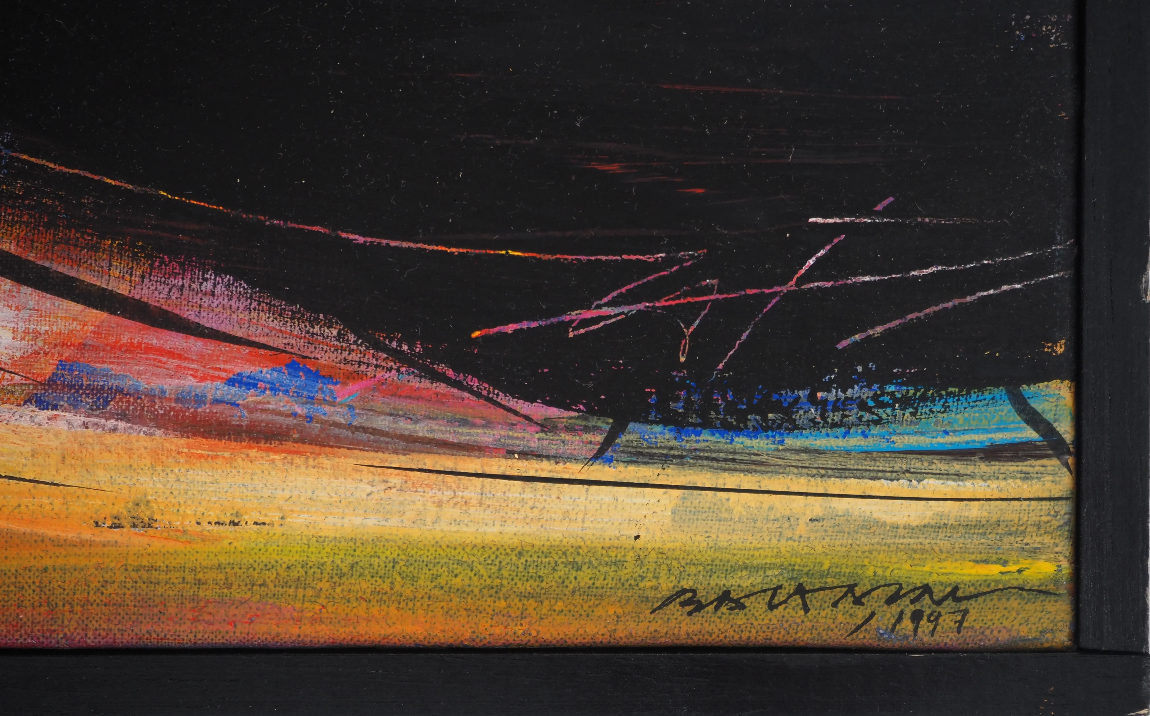 Julius BALTAZAR : Sérénité nocturne, Huile sur toile signée - Image 2