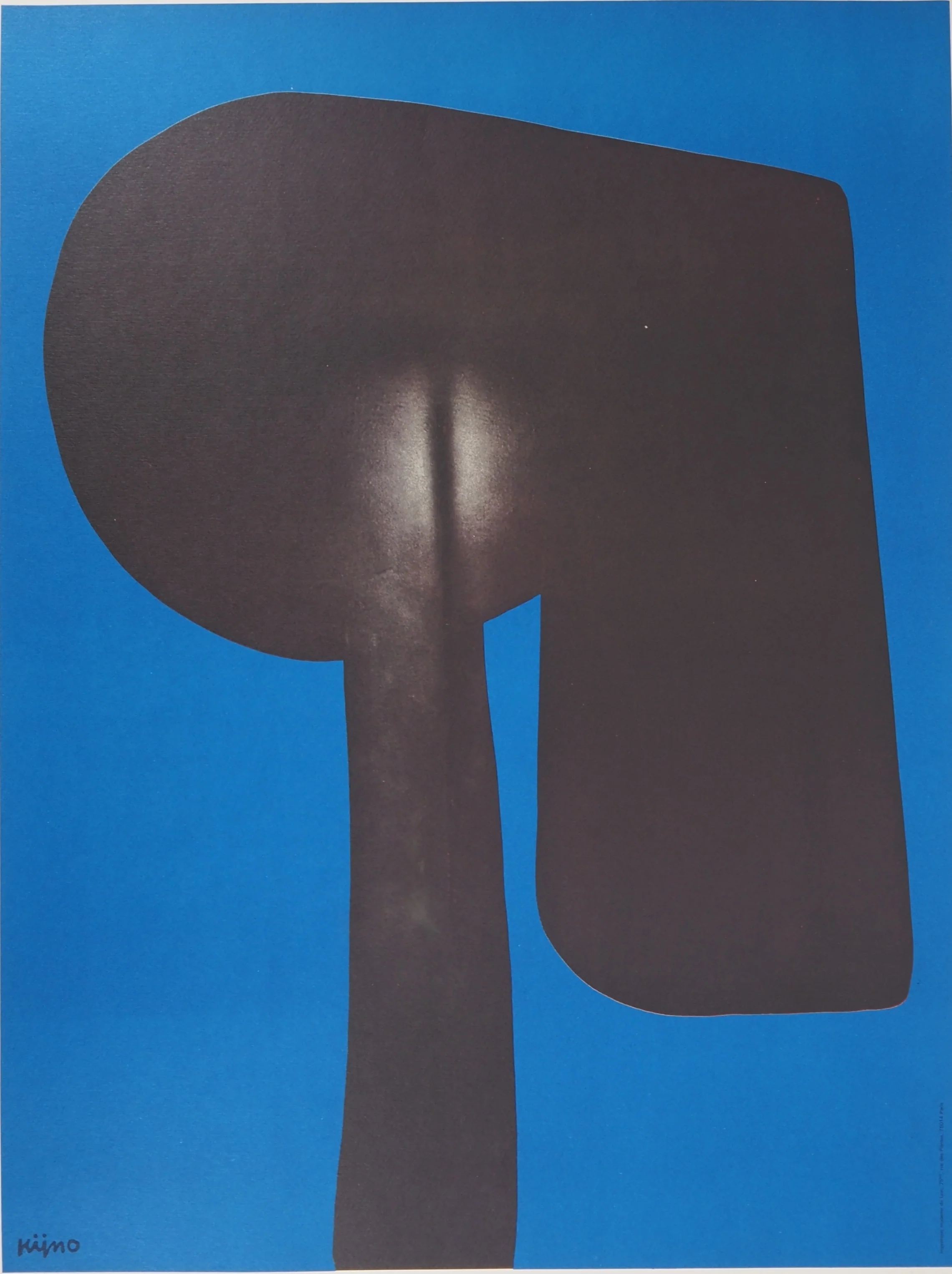 Ladislas KIJNO : Balise pour Angela Davis (bleu), Lithographie originale signée - Image 3