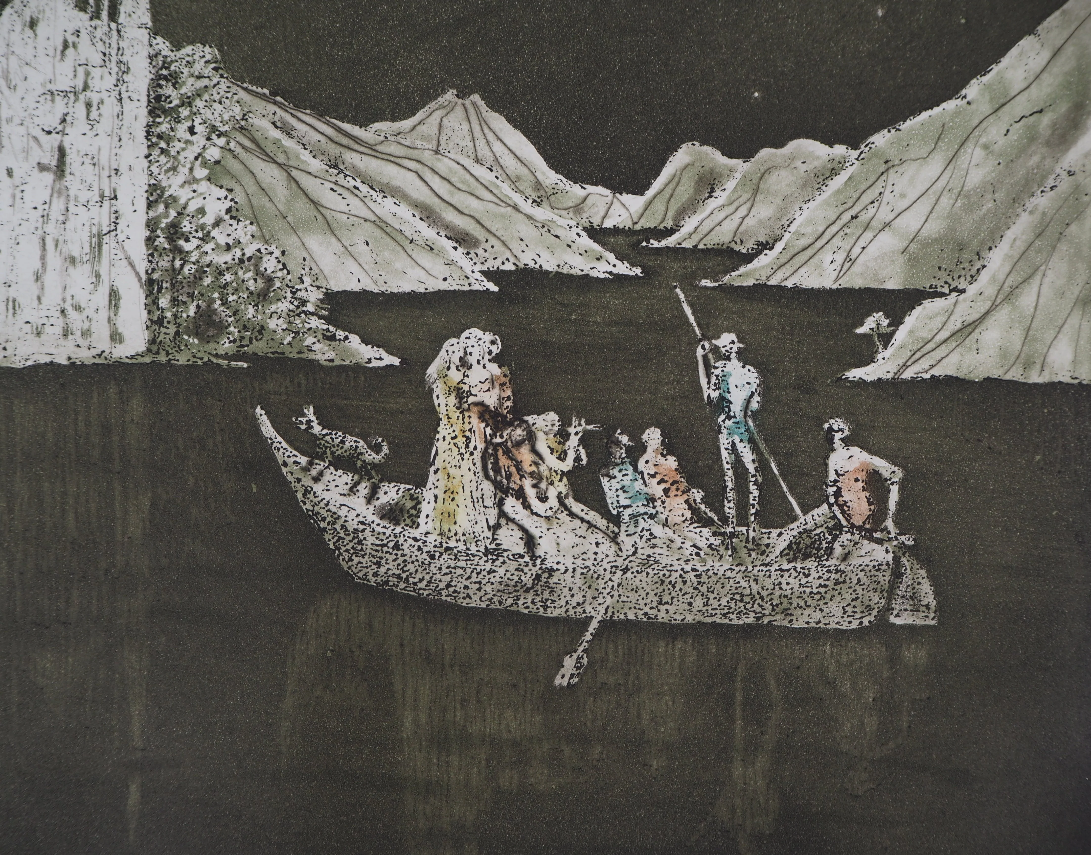 Lars BO : L'écho du lac, Gravure originale signée - Image 4