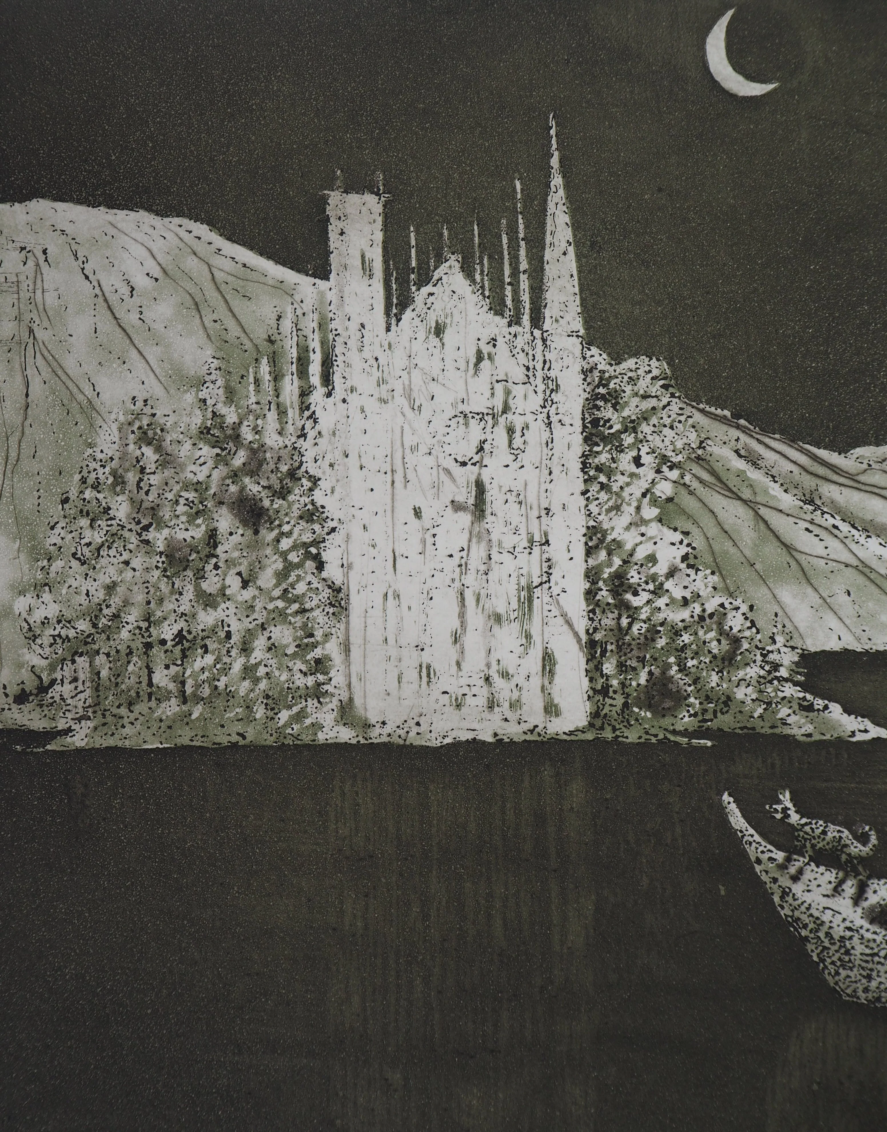 Lars BO : L'écho du lac, Gravure originale signée - Image 5