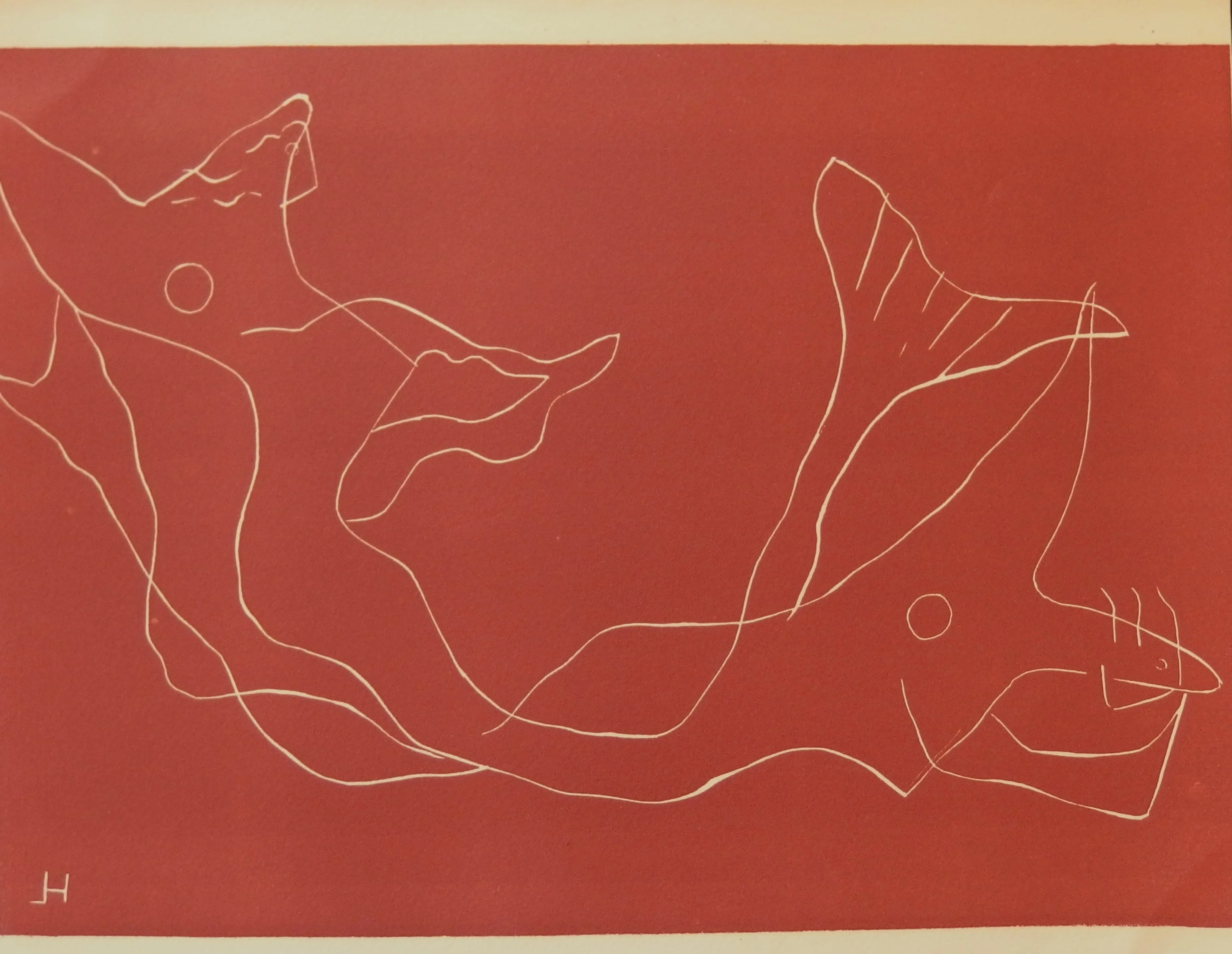 Henri LAURENS : Deux sirènes, Gravure originale signée
