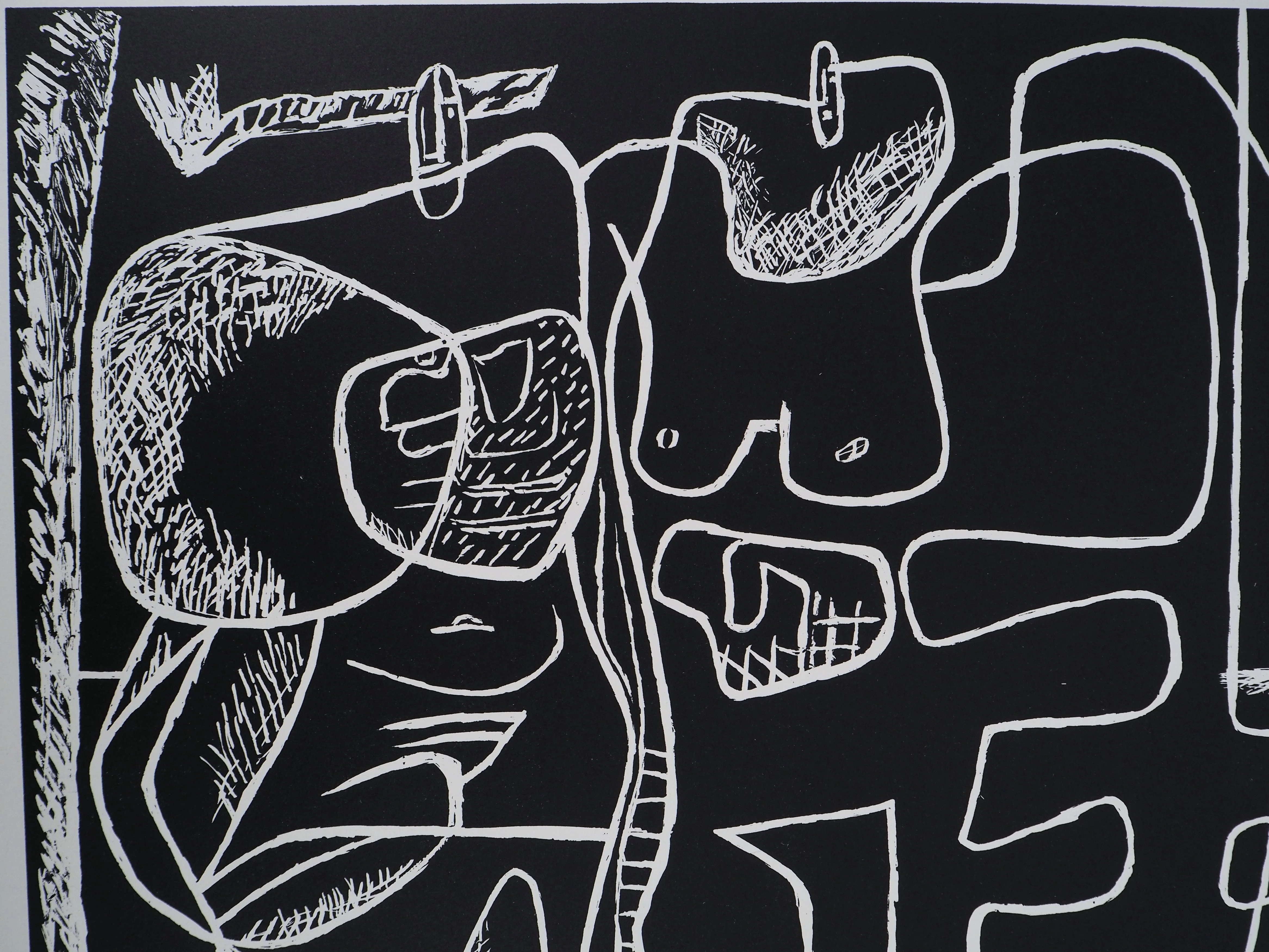 LE CORBUSIER : Le combat des titans, Lithographie originale signée - Image 4