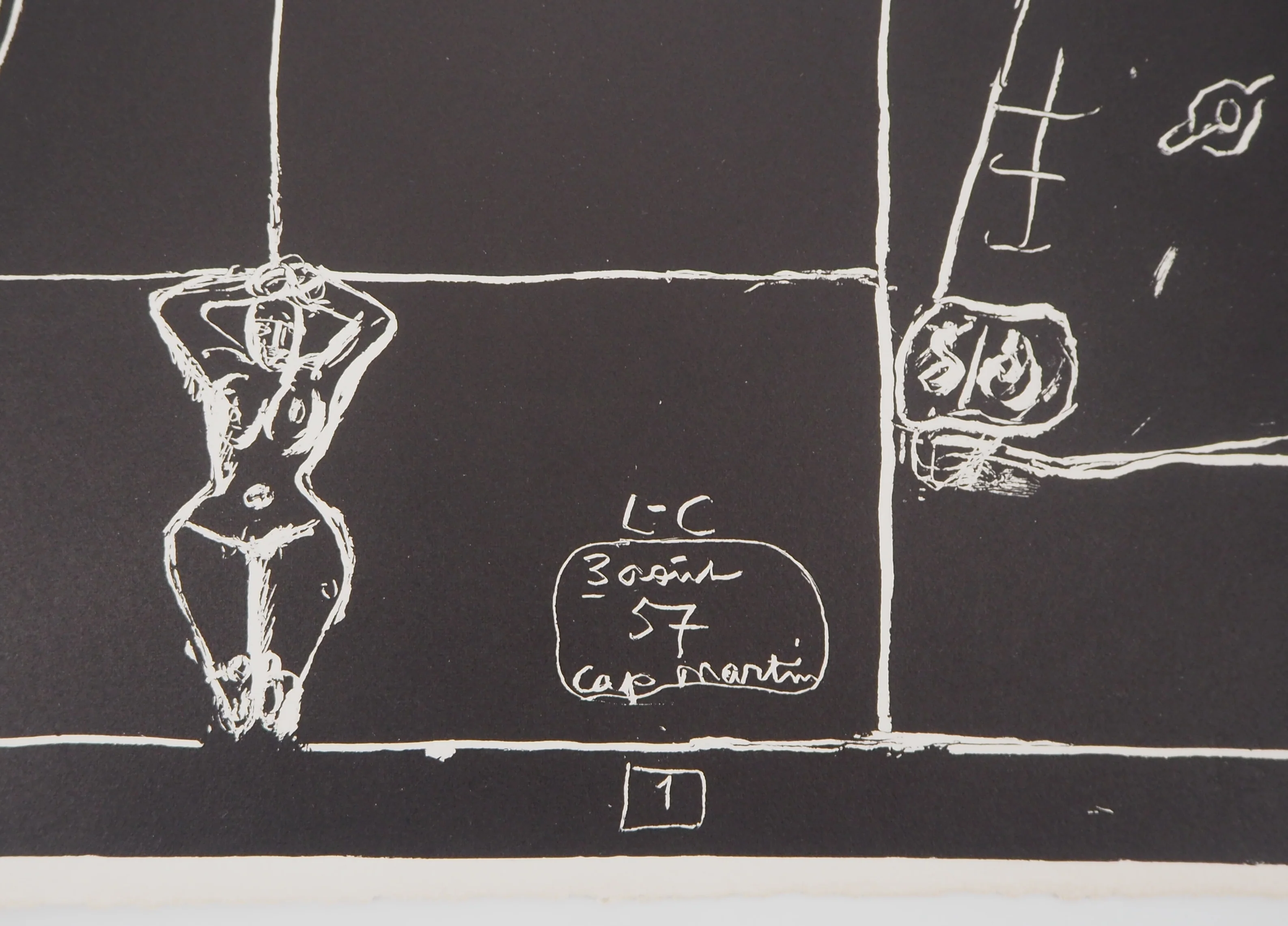 LE CORBUSIER : Nu et Taureau, Lithographie originale signée - Image 2