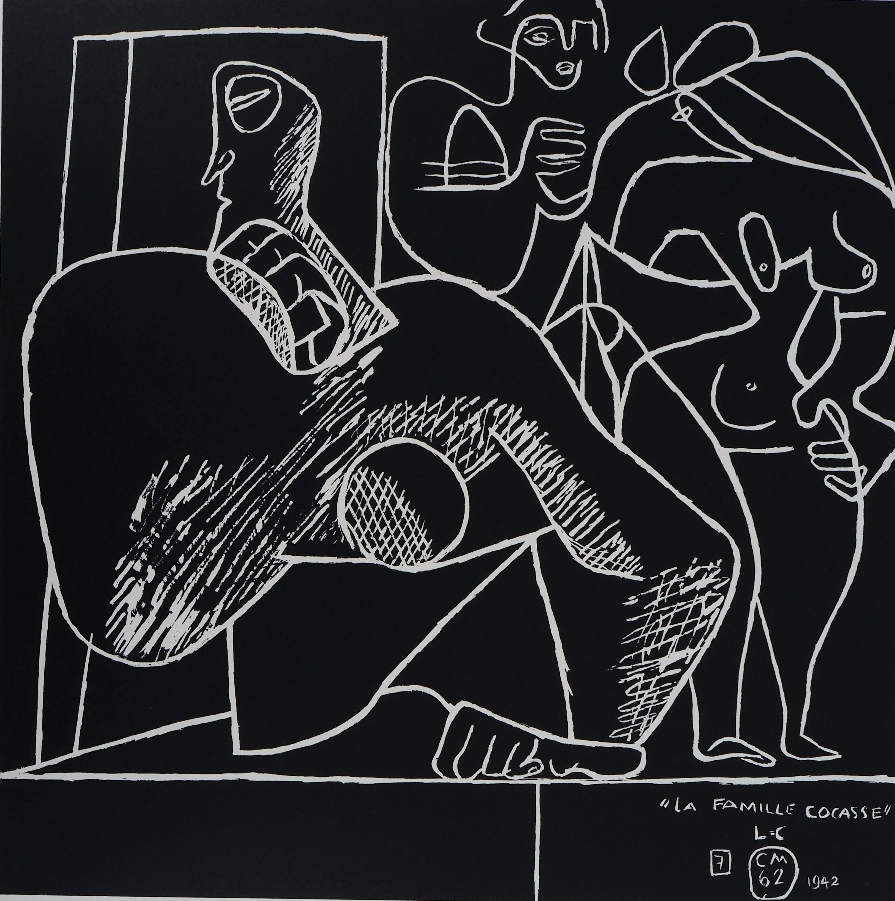 LE CORBUSIER : Portrait de famille, Lithographie originale signée - Image 3