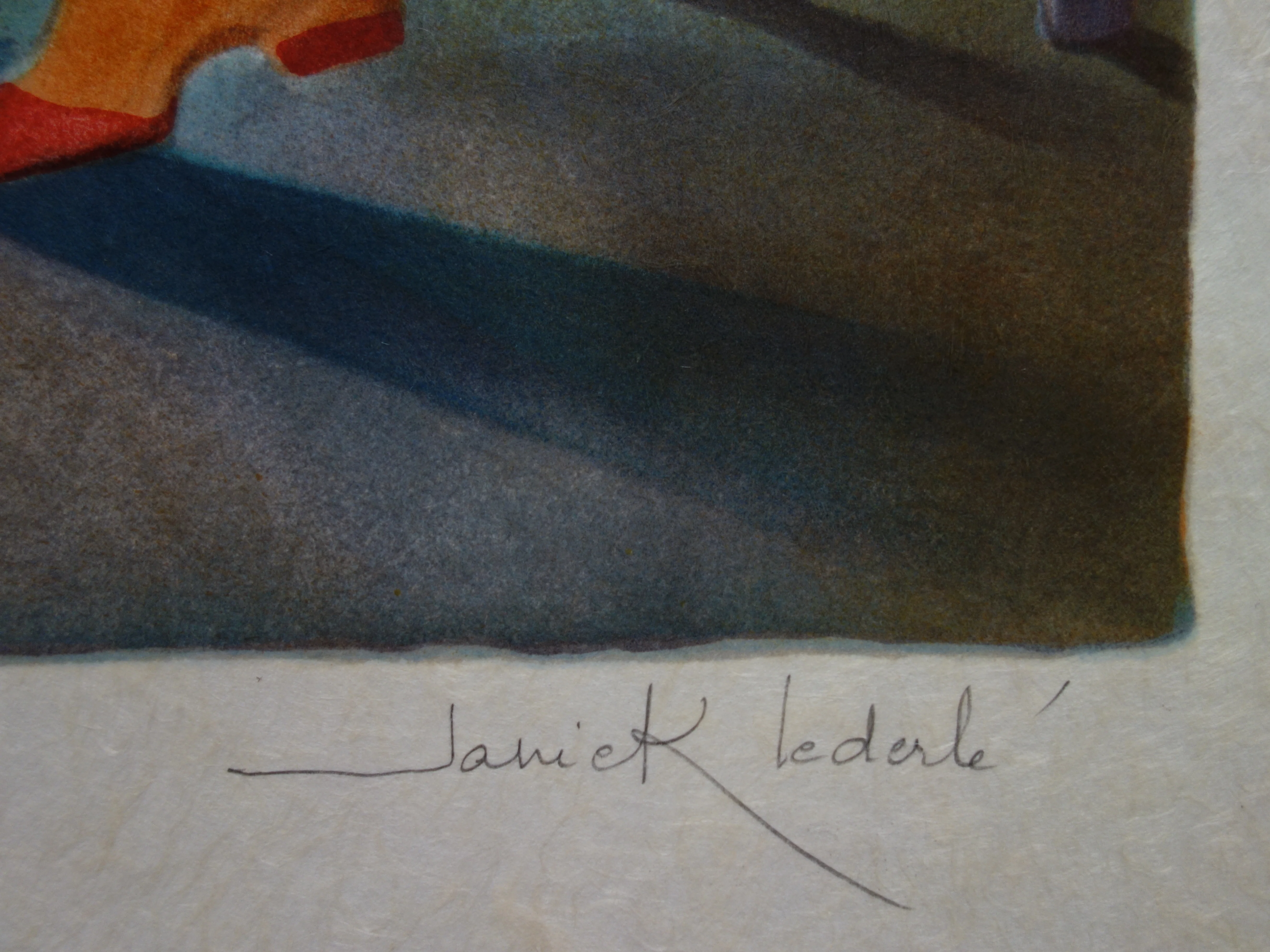 Janick LEDERLE : Femmes de Mykonos, Lithographie originale signée - Image 2