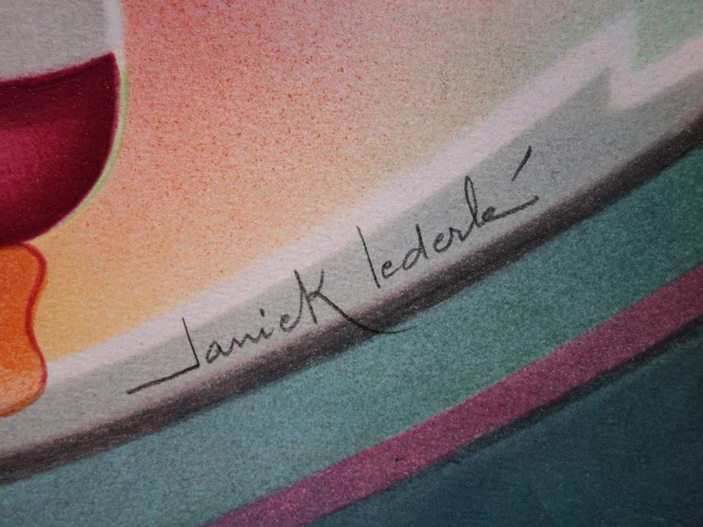 Janick LEDERLE : Retour de pèche, Lithographie originale signée - Image 2